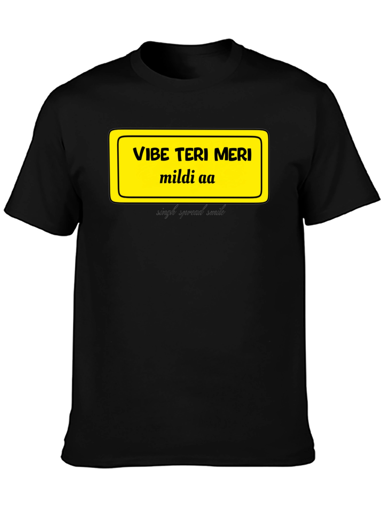 Vibe Teri Meri T-Shirt - Casual Black Tee