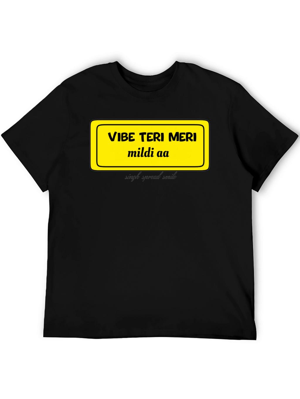 Vibe Teri Meri T-Shirt - Casual Black Tee