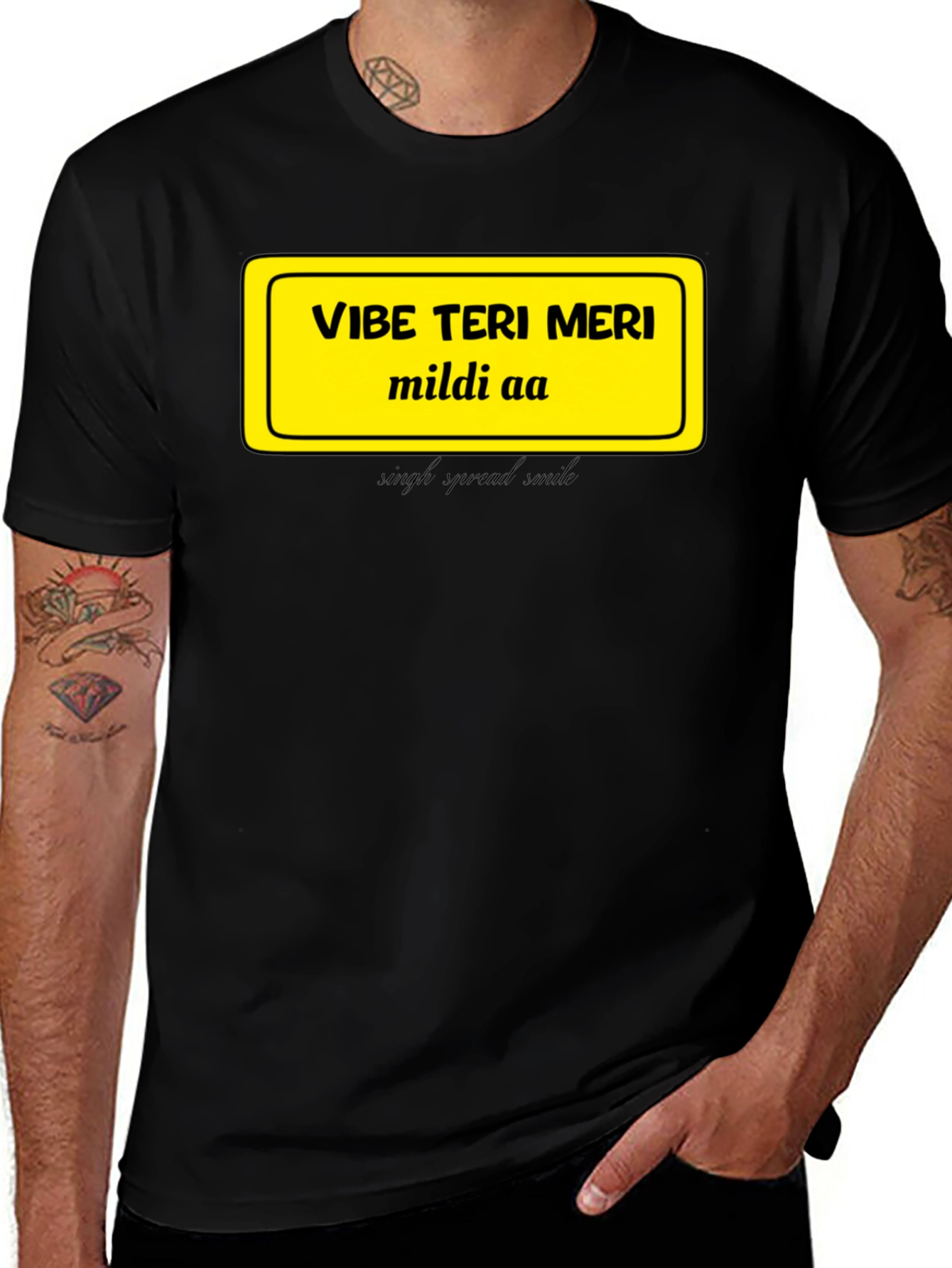 Vibe Teri Meri T-Shirt - Casual Black Tee