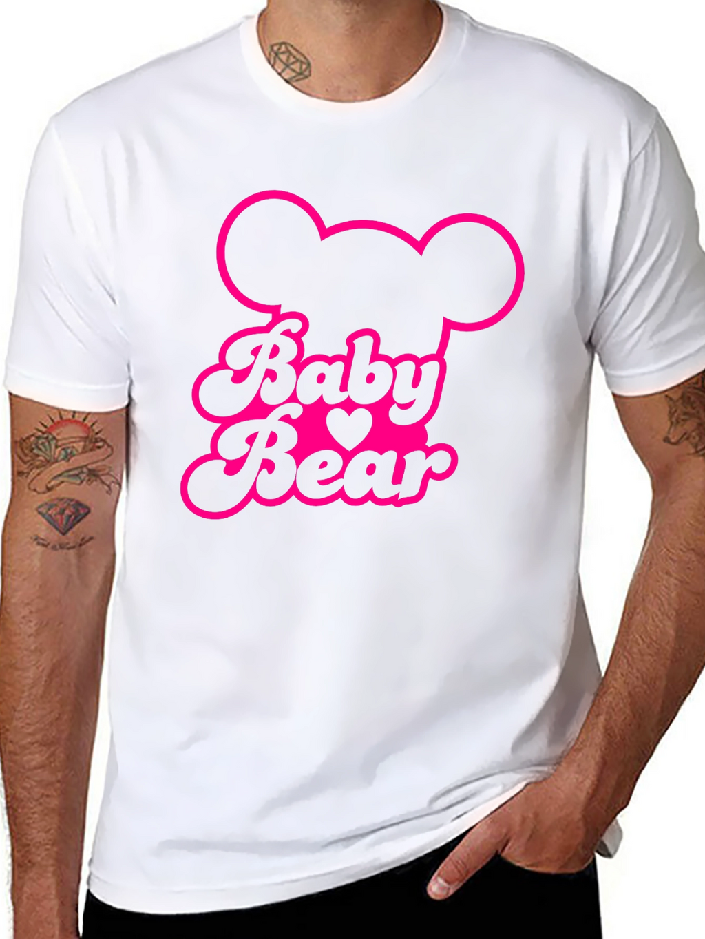 Baby Bear Graphic Tee - Pink Print