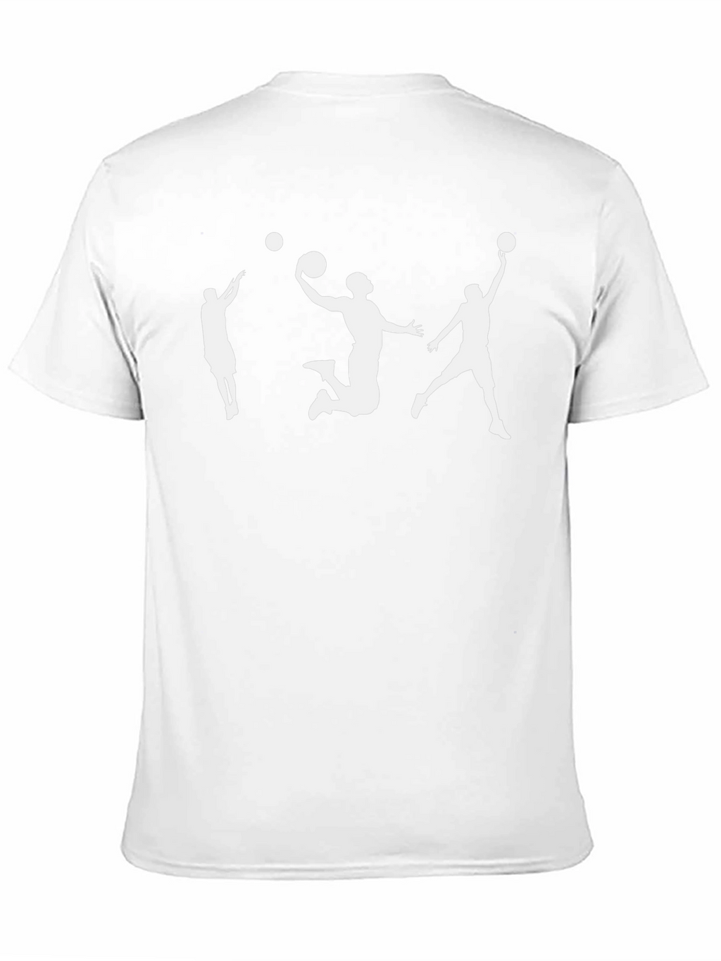 Basketball Player Silhouette Graphic Tee - Black