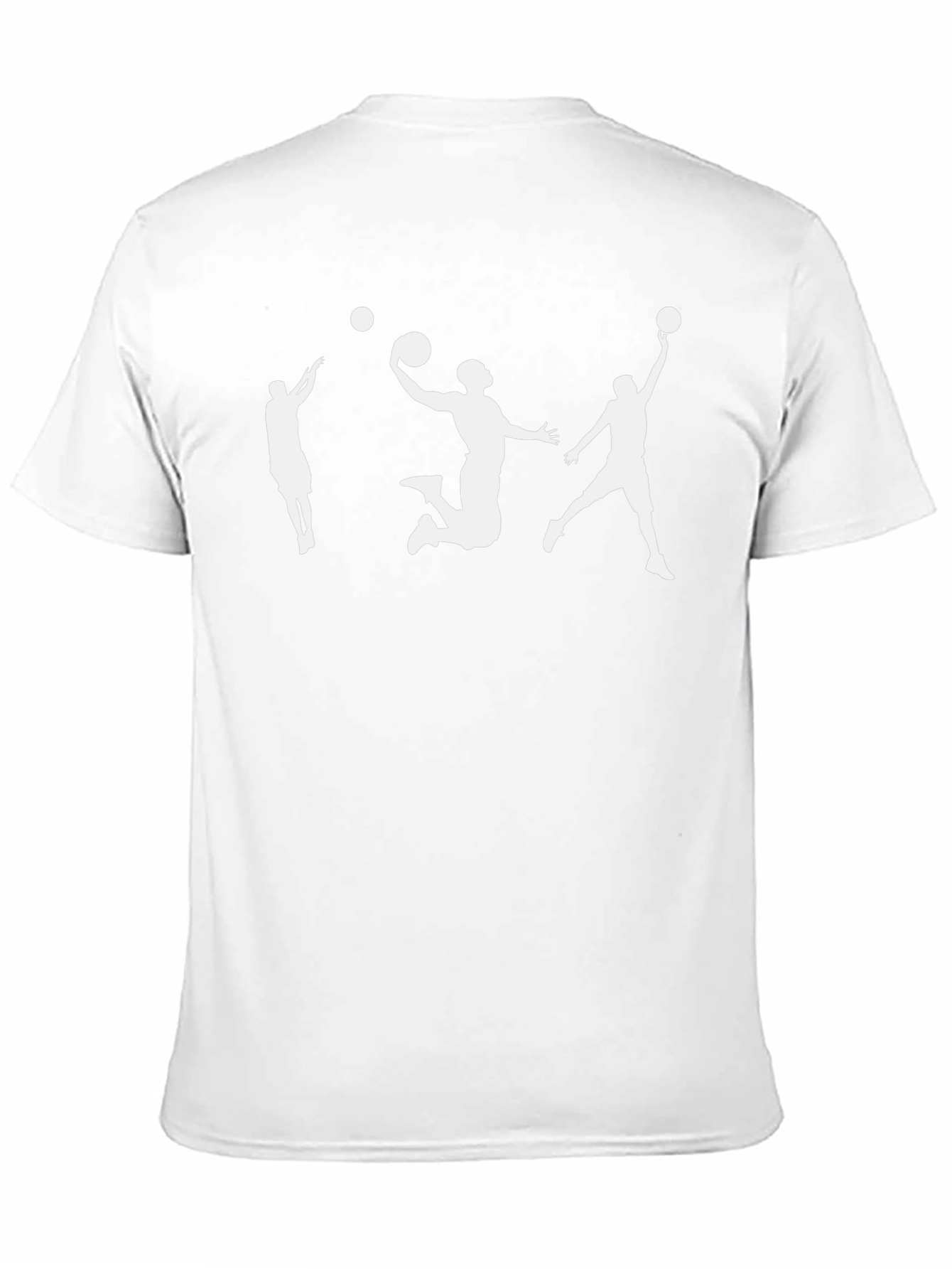 Basketball Player Silhouette Graphic Tee - Black