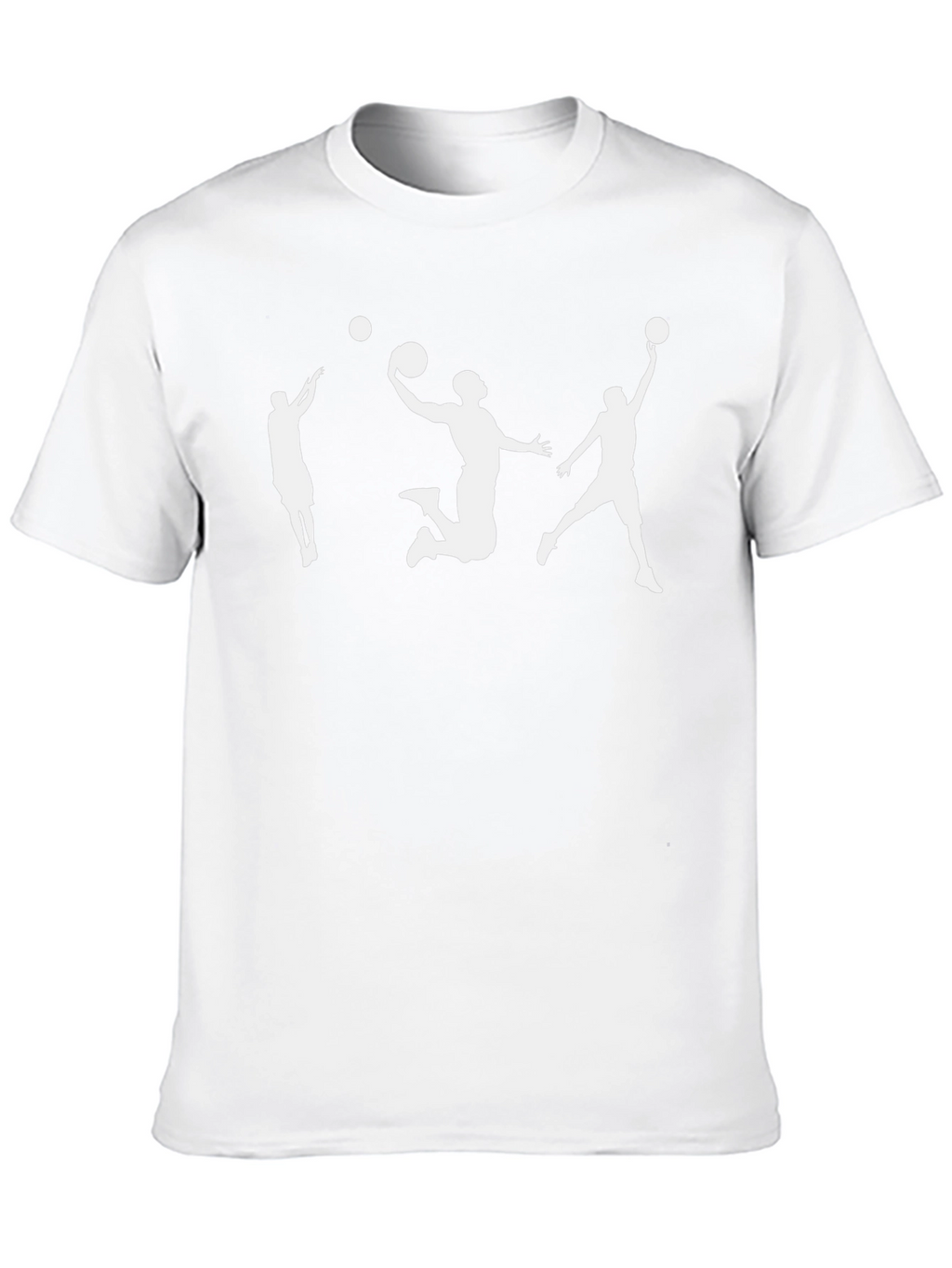 Basketball Player Silhouette Graphic Tee - Black