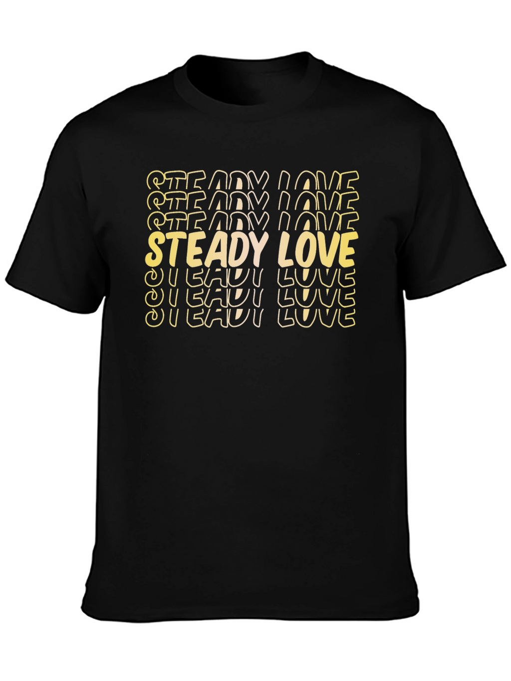 Steady Love Graphic Tee - Trendy Black T-Shirt