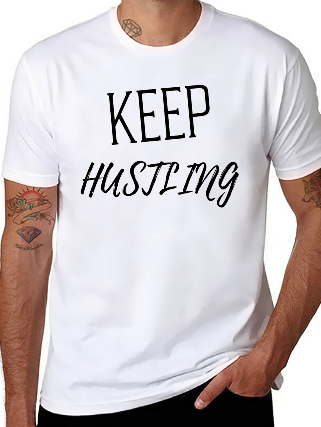 Keep Hustling Black T-Shirt