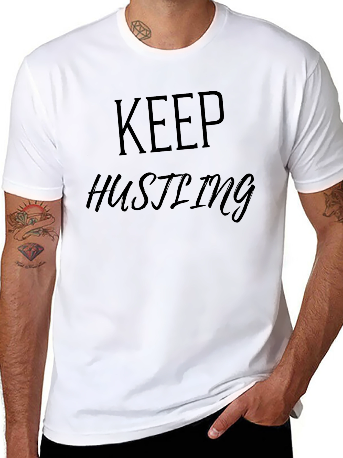 Keep Hustling Black T-Shirt