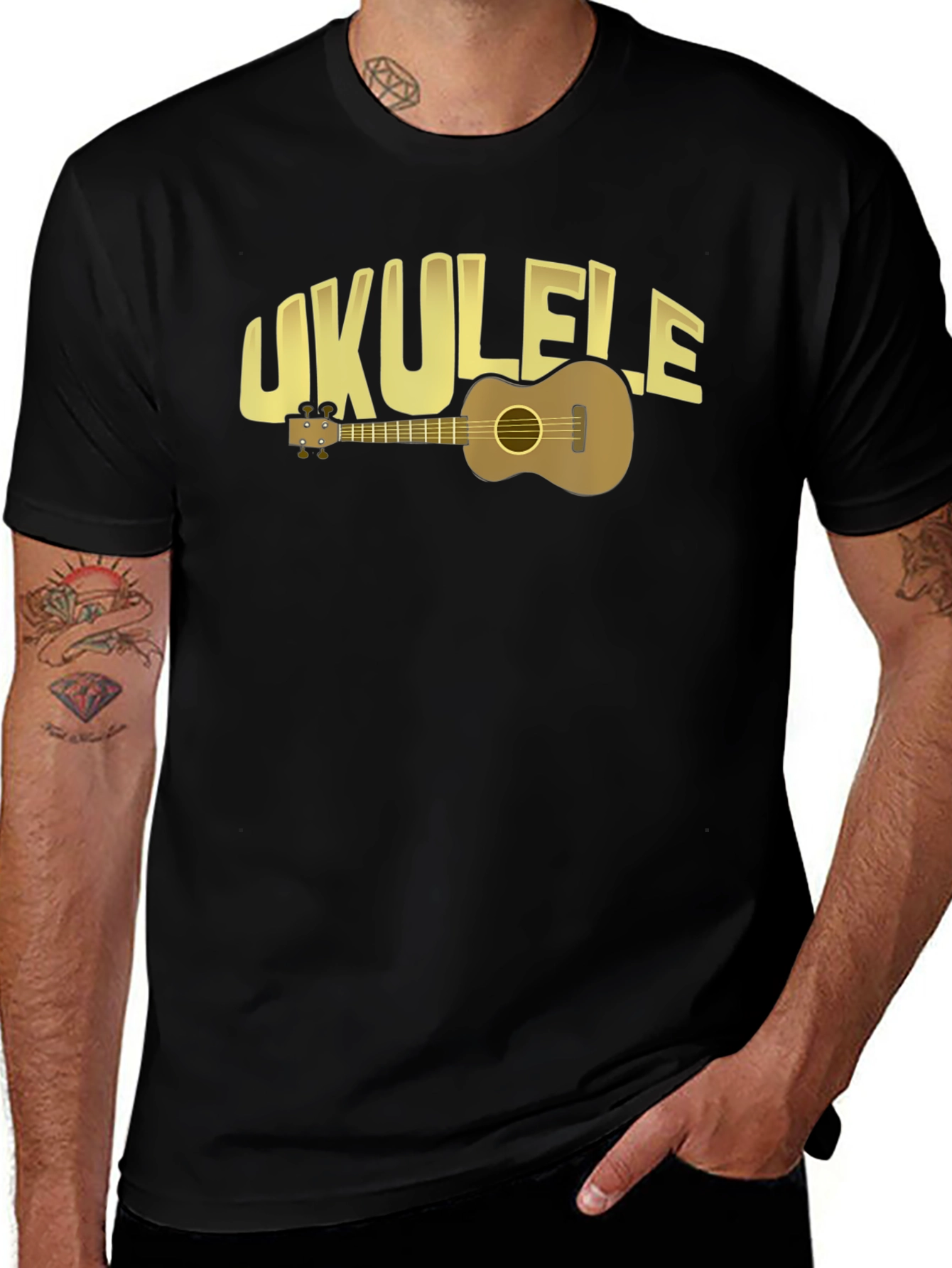 Ukulele Graphic T-Shirt - Music Lover Tee