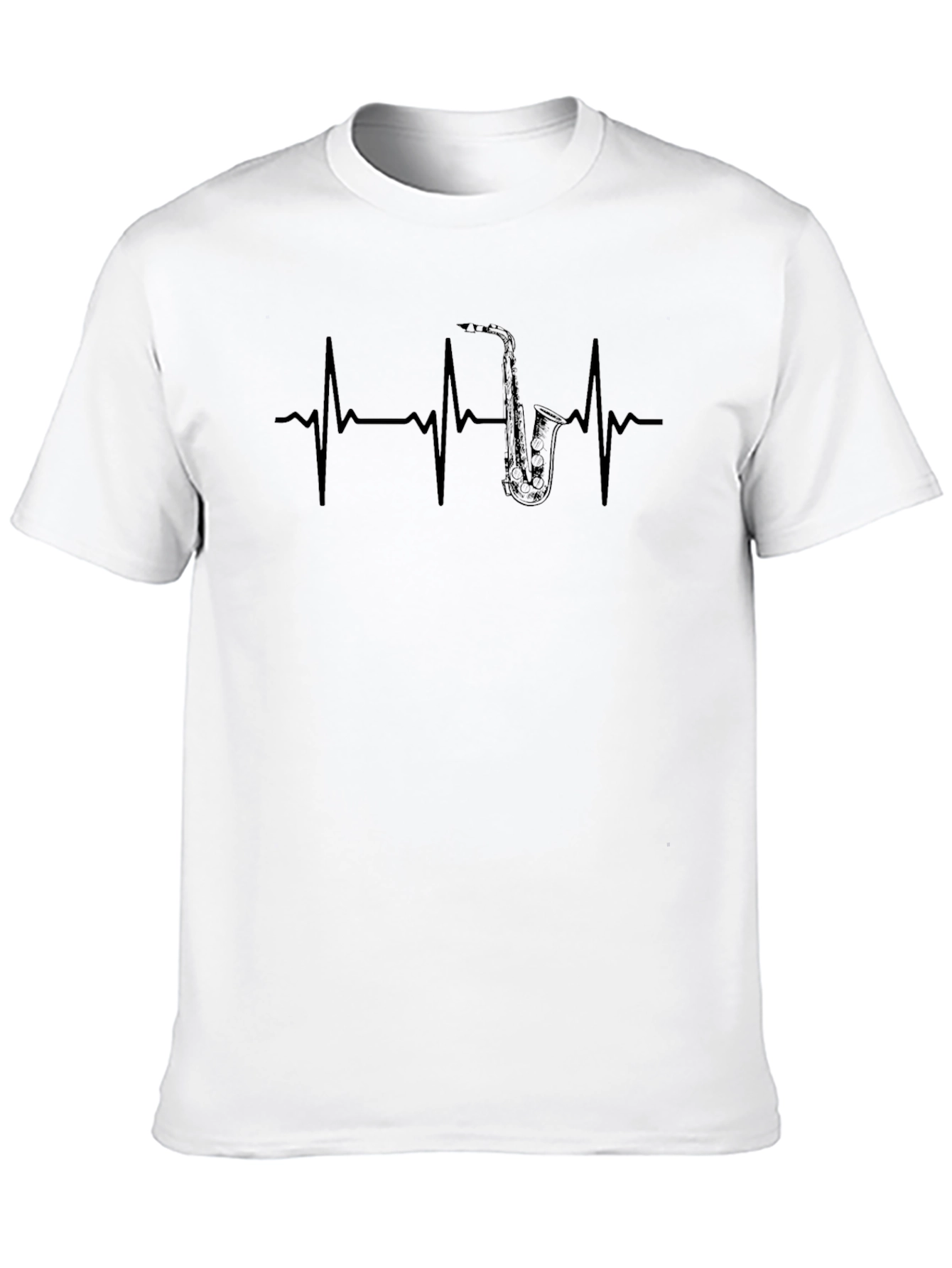 Saxophone Heartbeat Graphic T-Shirt