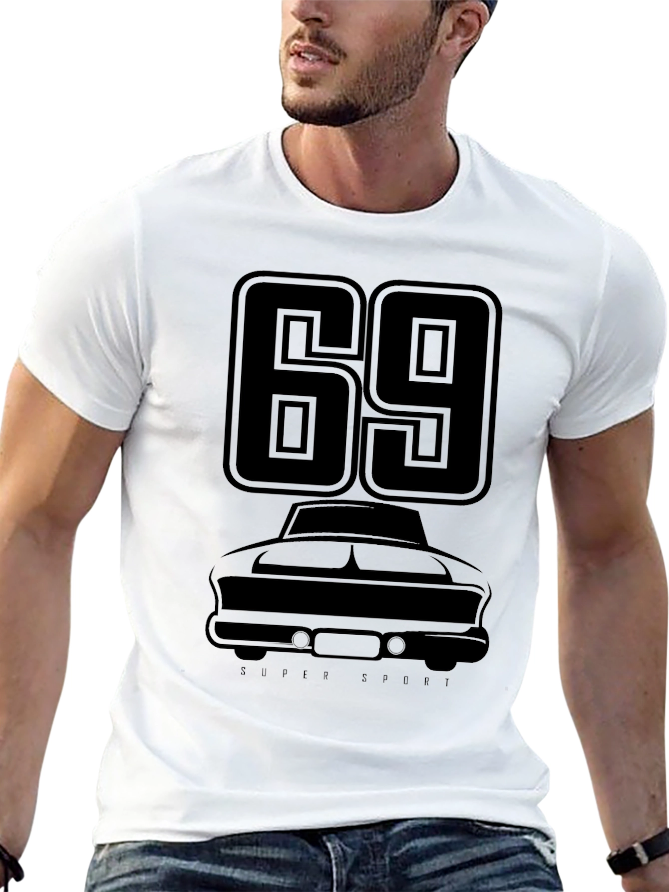 Retro 69 Muscle Car Graphic T-Shirt
