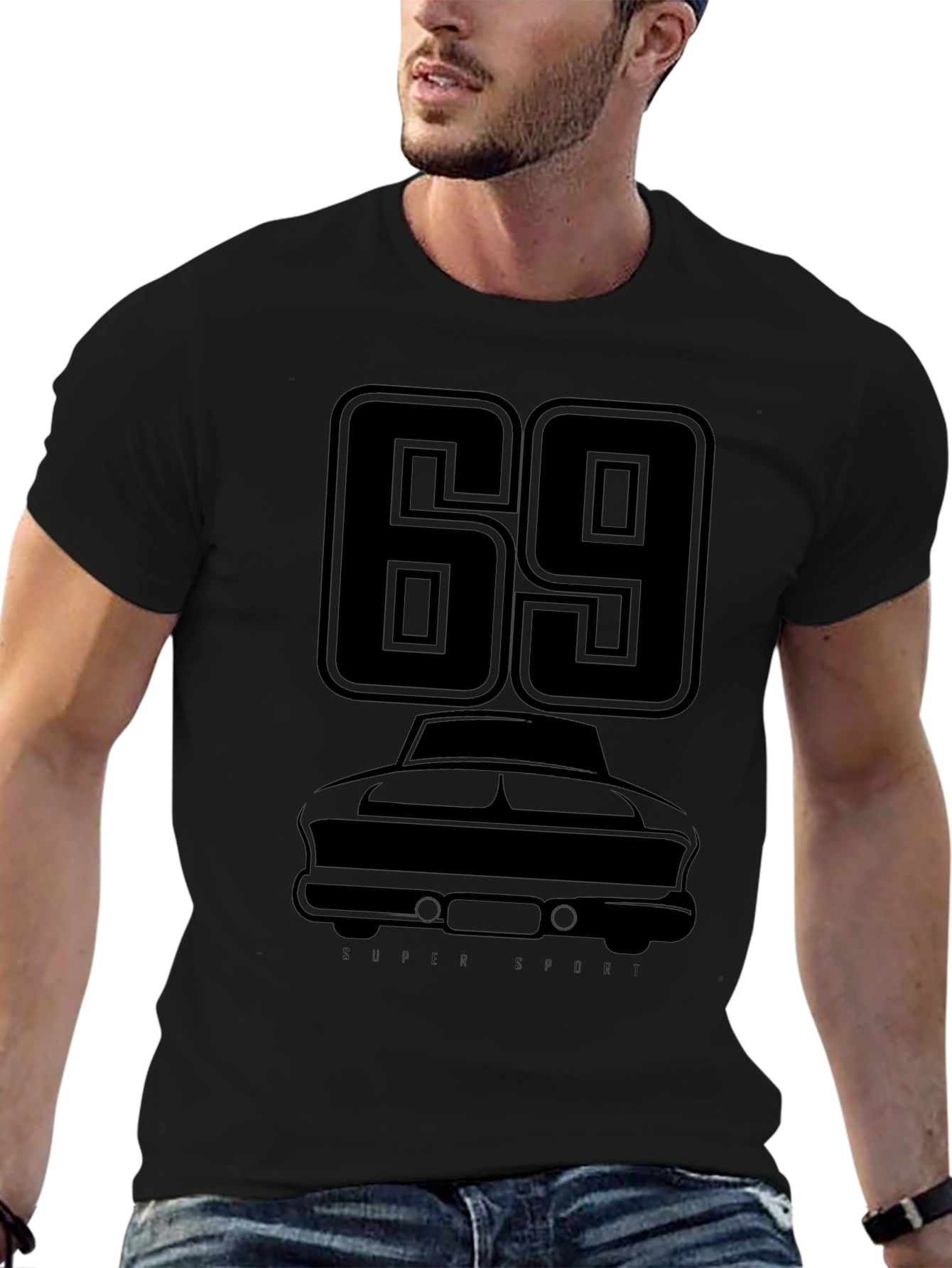 Retro 69 Muscle Car Graphic T-Shirt