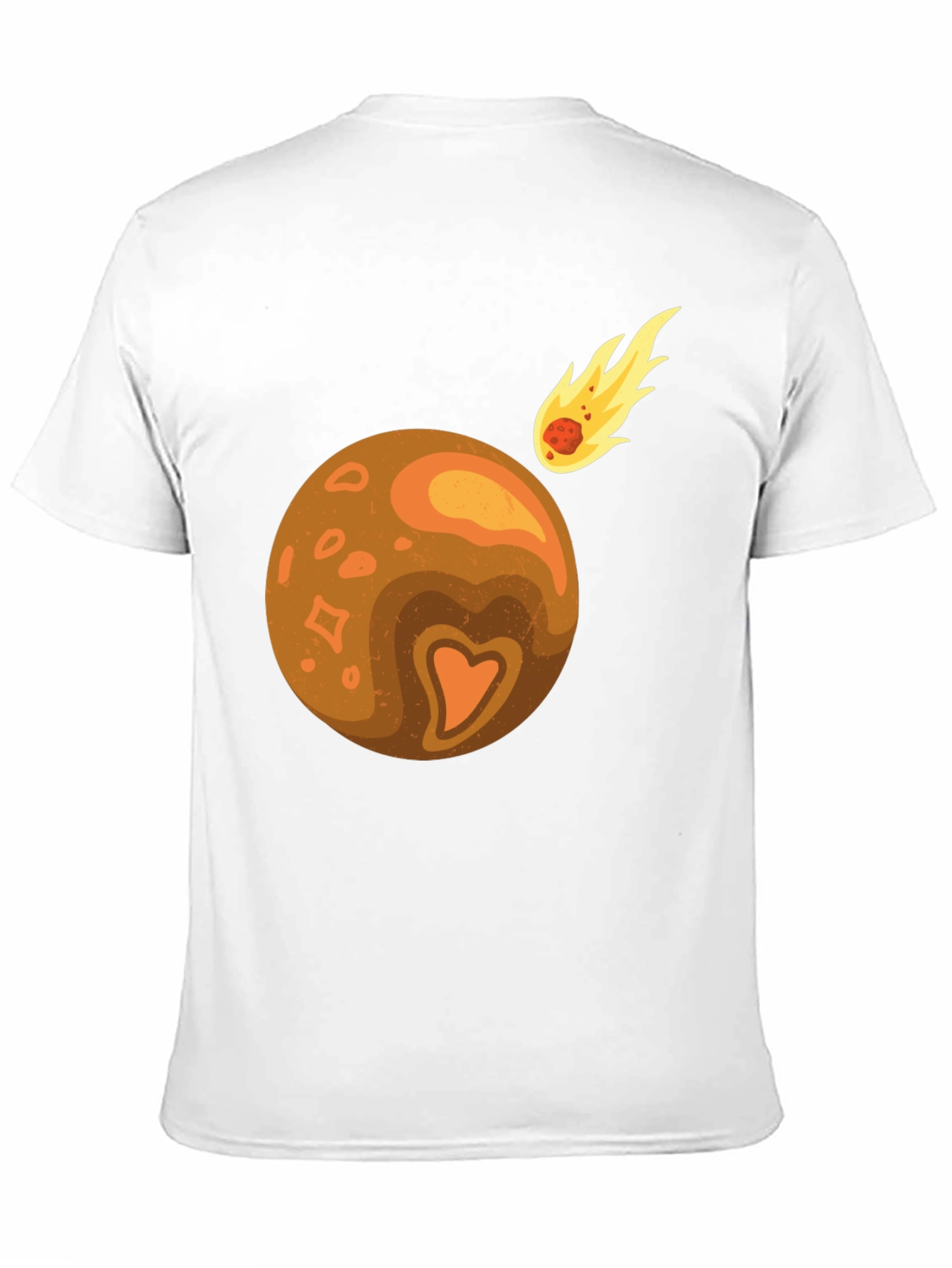 Planet & Comet Graphic Tee - Black Cotton Blend