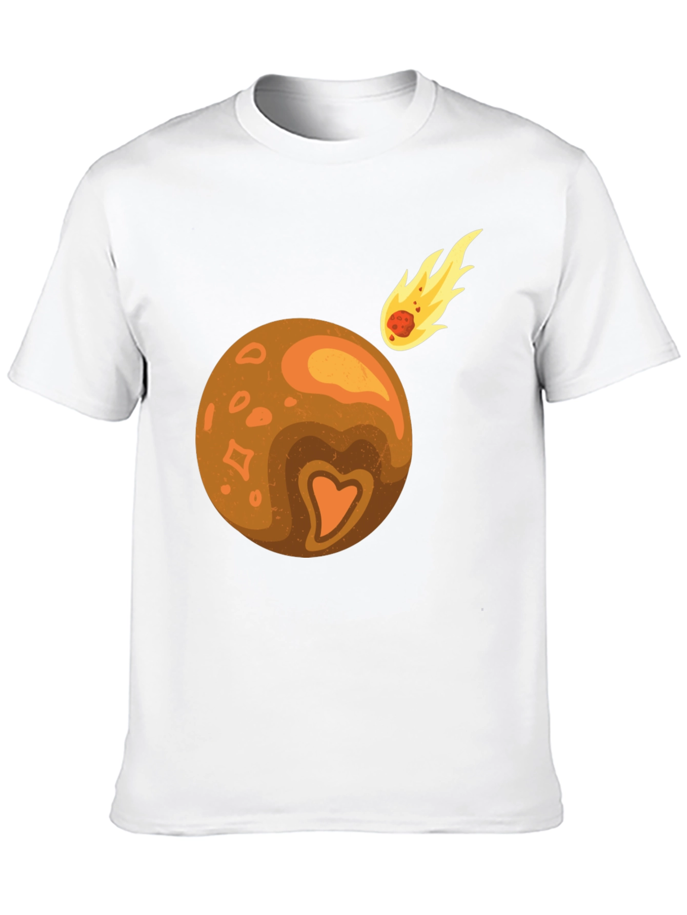 Planet & Comet Graphic Tee - Black Cotton Blend