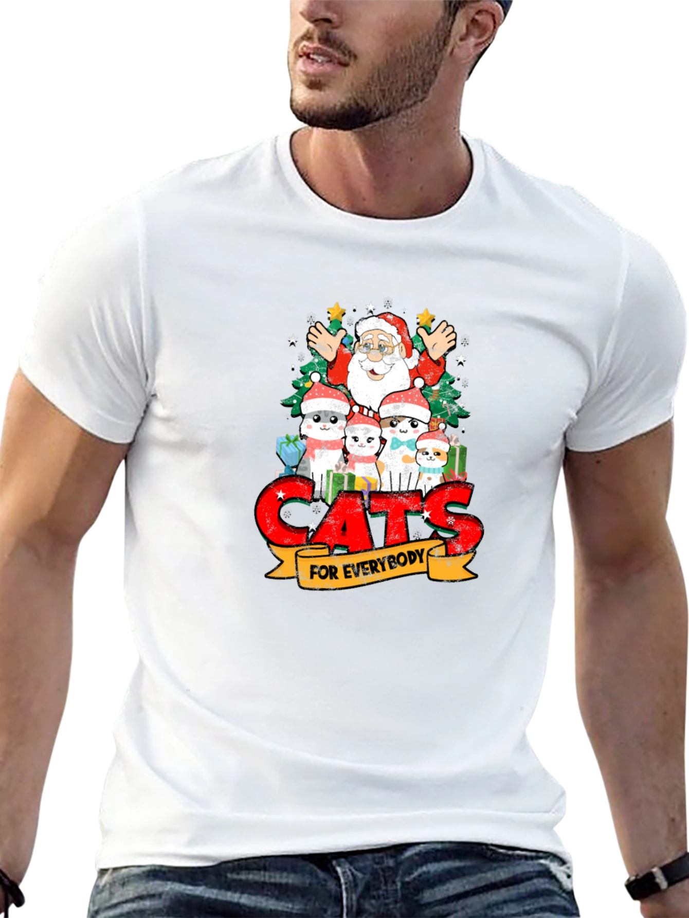 Cats for Everybody Christmas T-Shirt