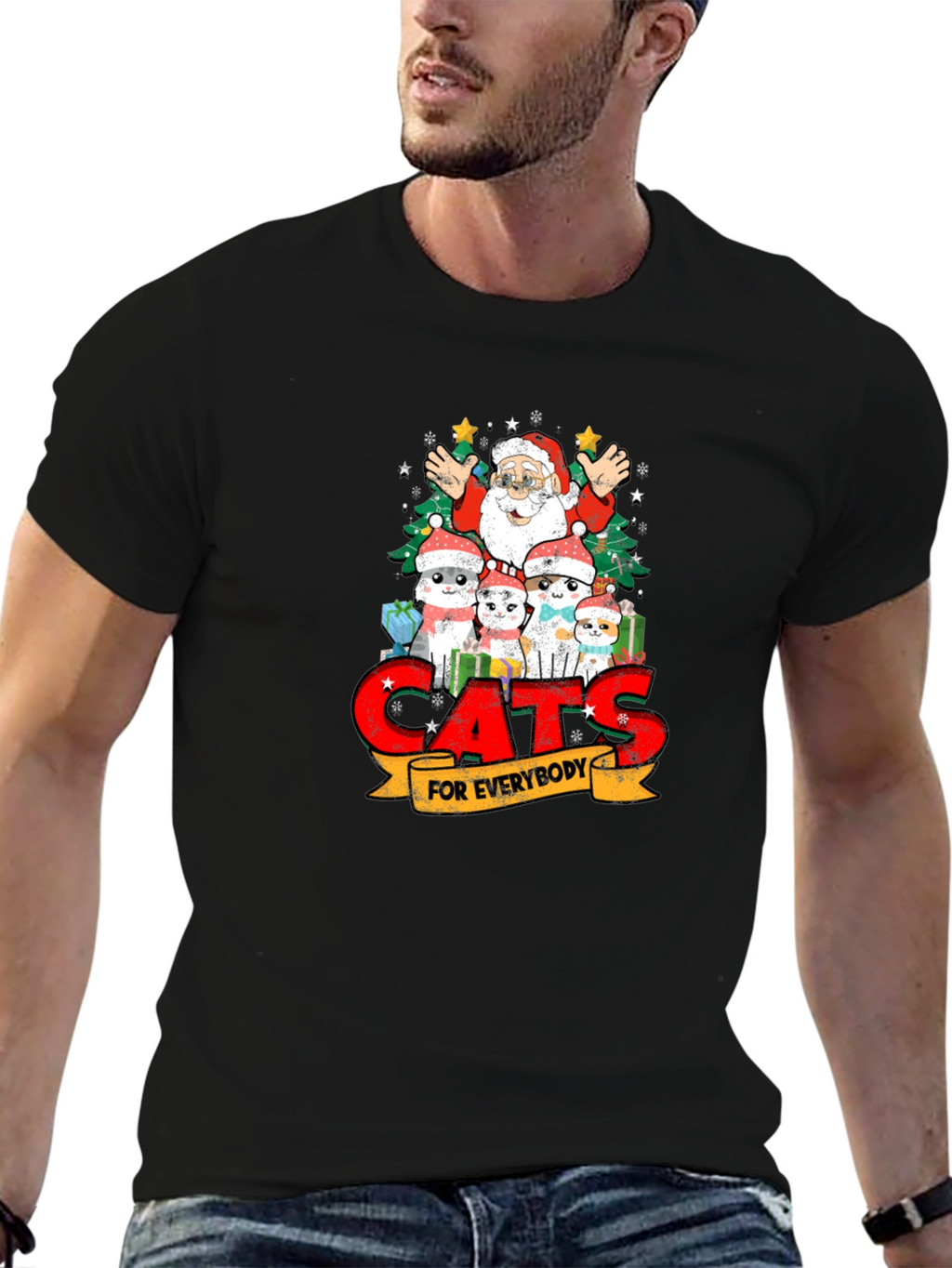 Cats for Everybody Christmas T-Shirt