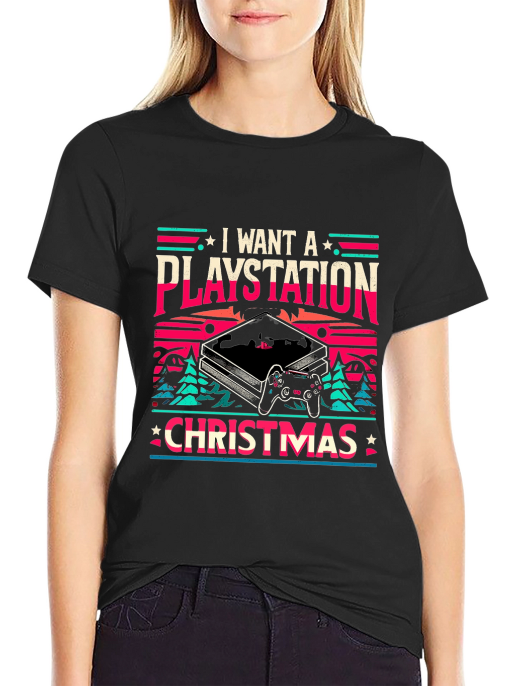 I Want A Playstation Christmas T-Shirt