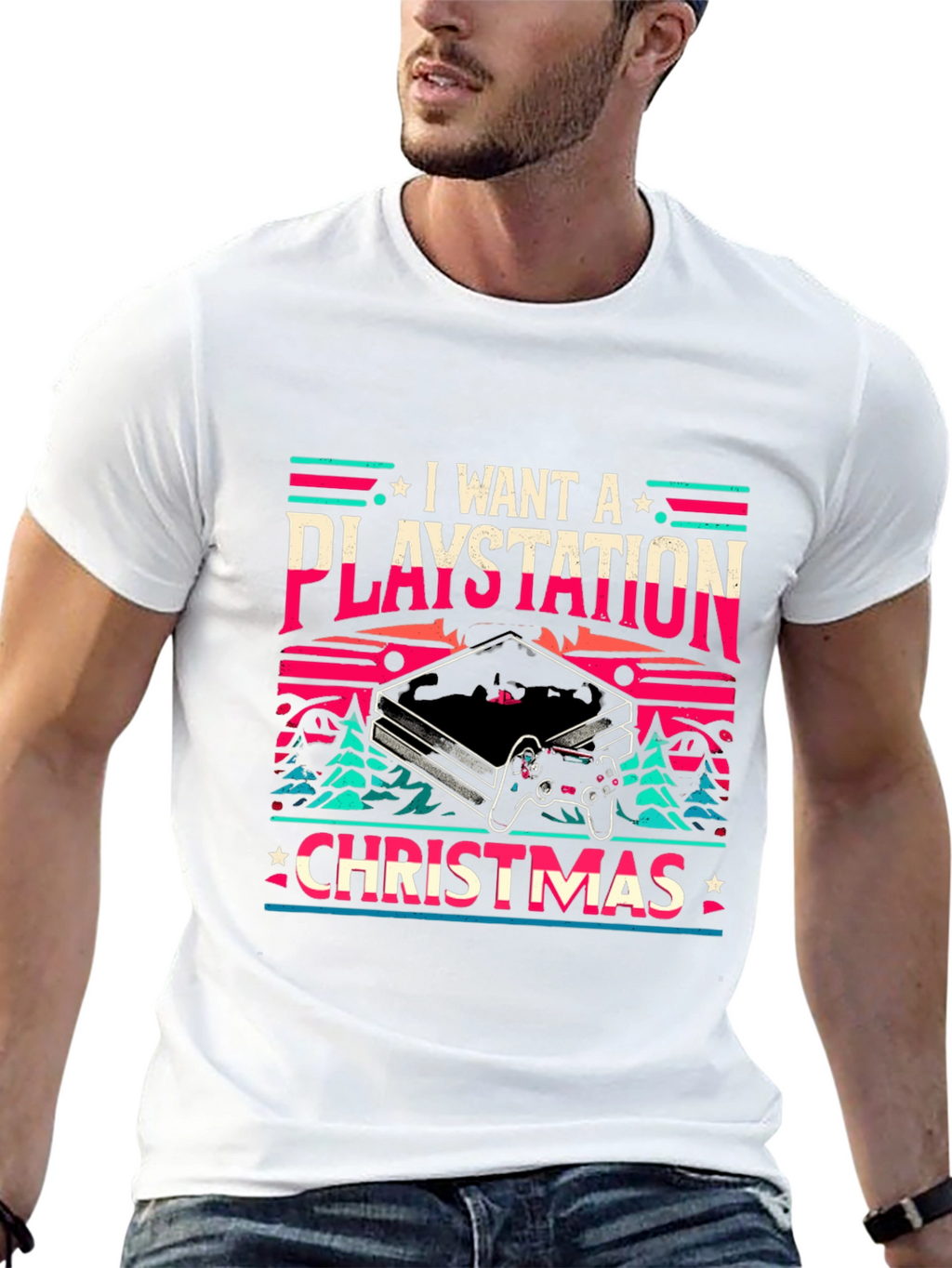 I Want A Playstation Christmas T-Shirt