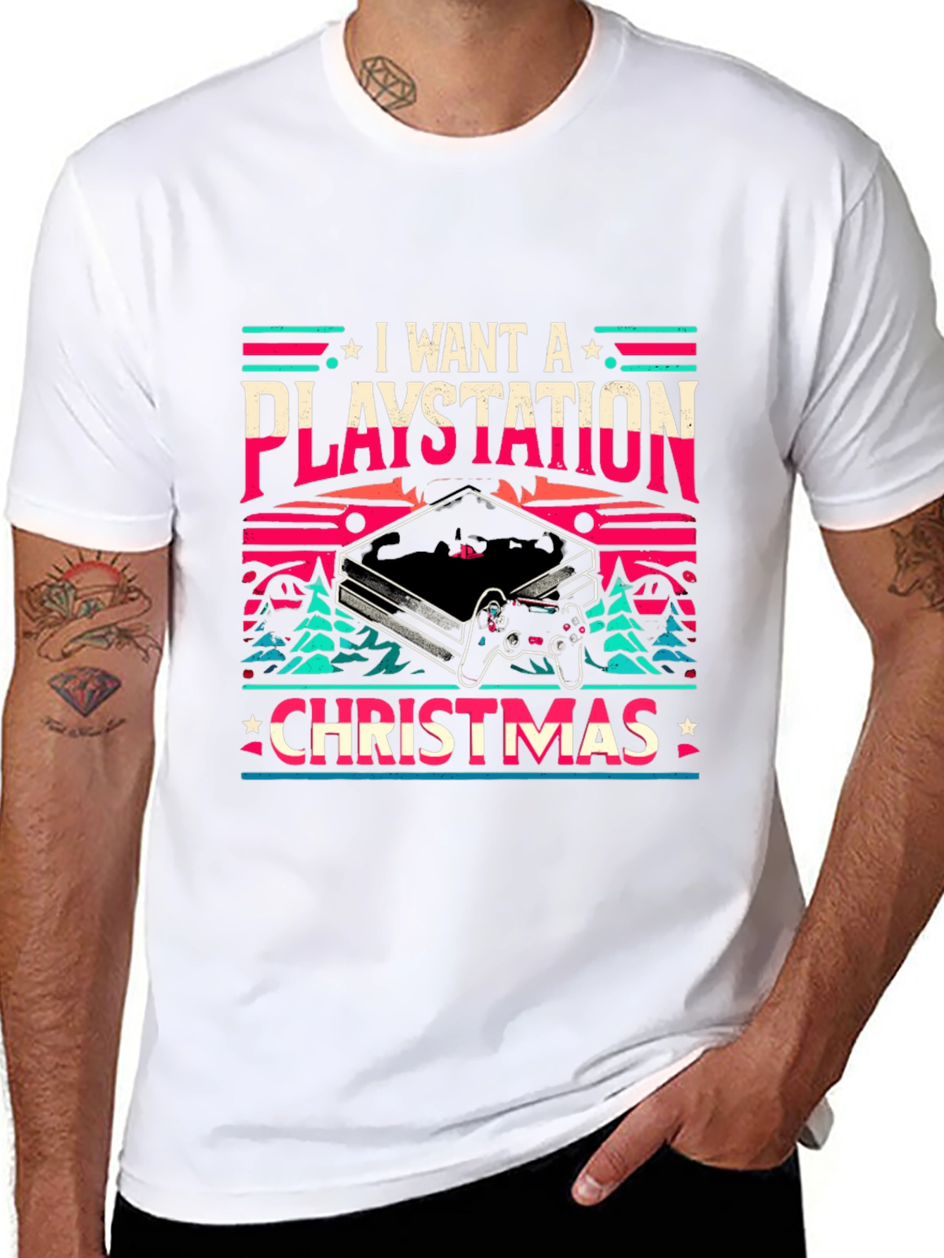 I Want A Playstation Christmas T-Shirt