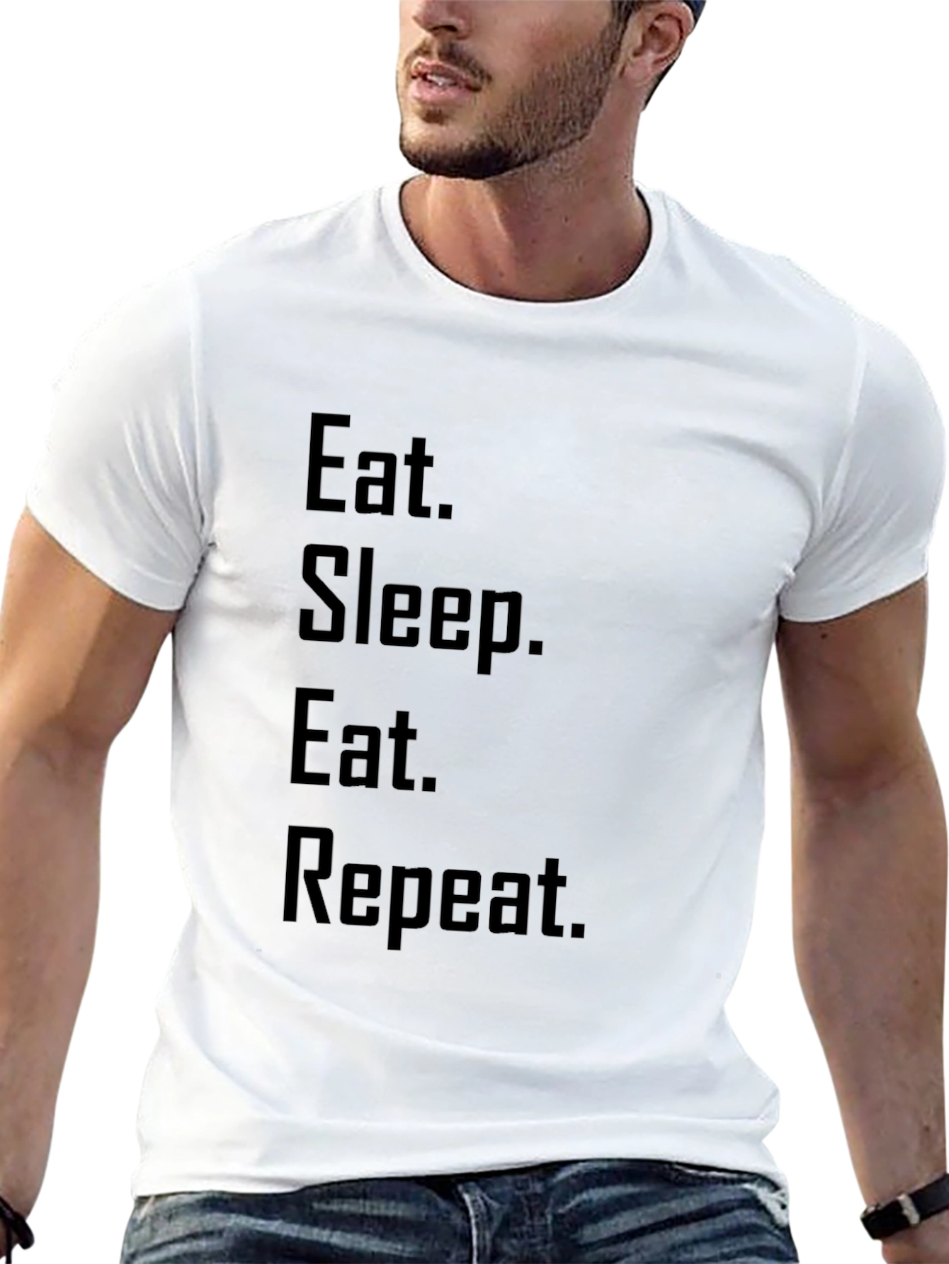 Eat Sleep Eat Repeat Graphic T-Shirt