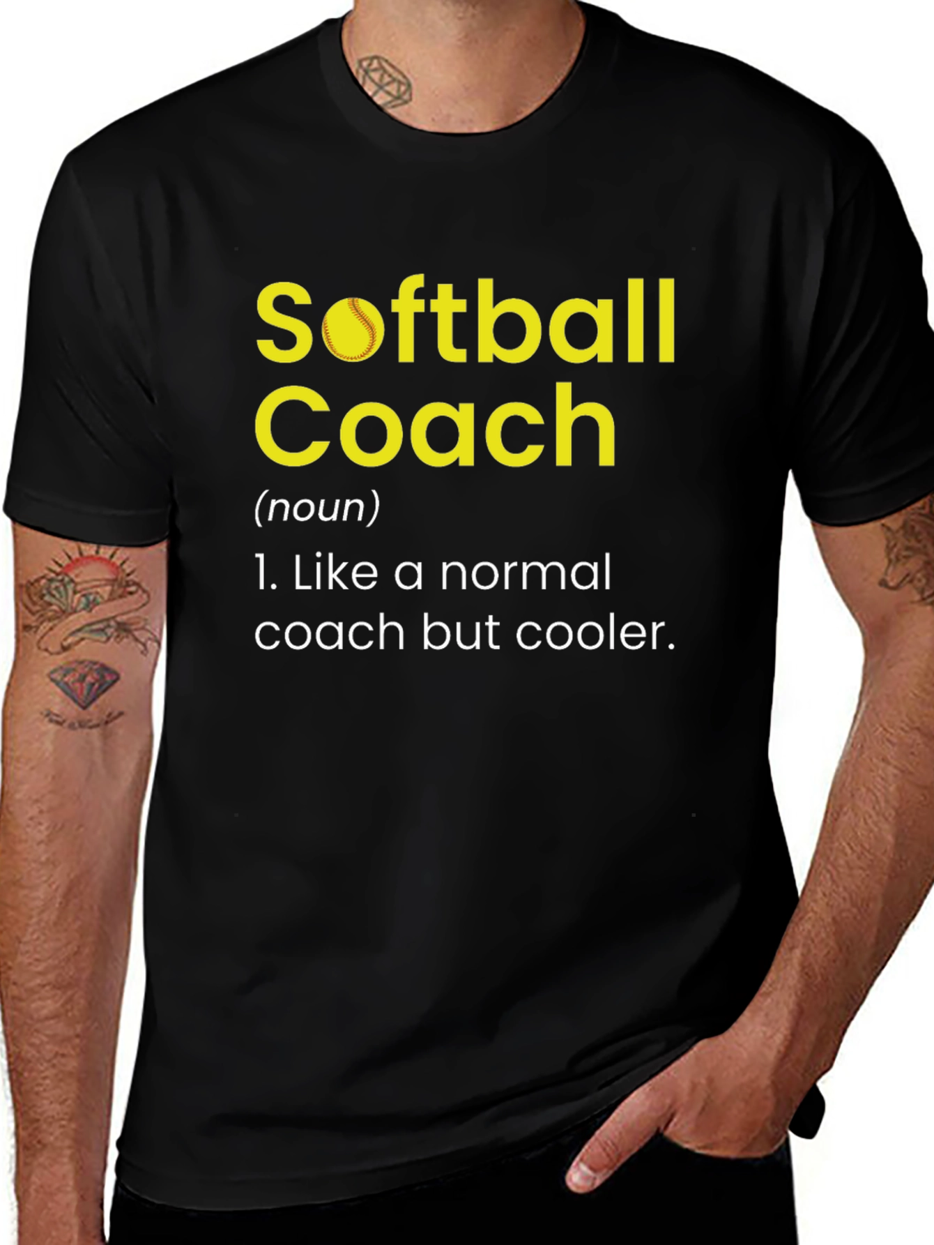 Softball Coach Definition Novelty Graphic Tee