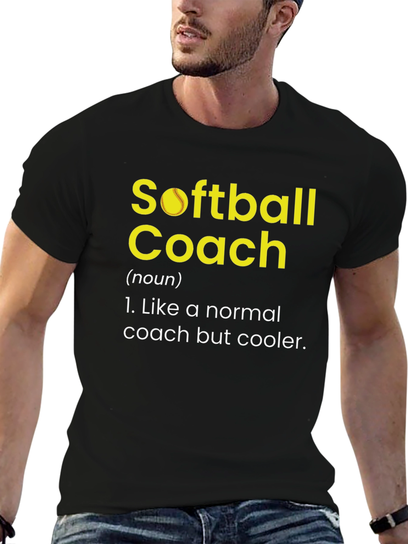 Softball Coach Definition Novelty Graphic Tee