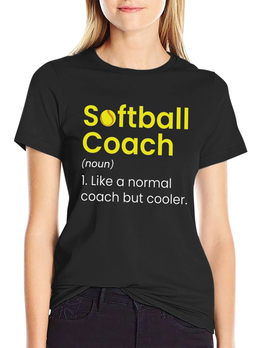 Softball Coach Definition Novelty Graphic Tee