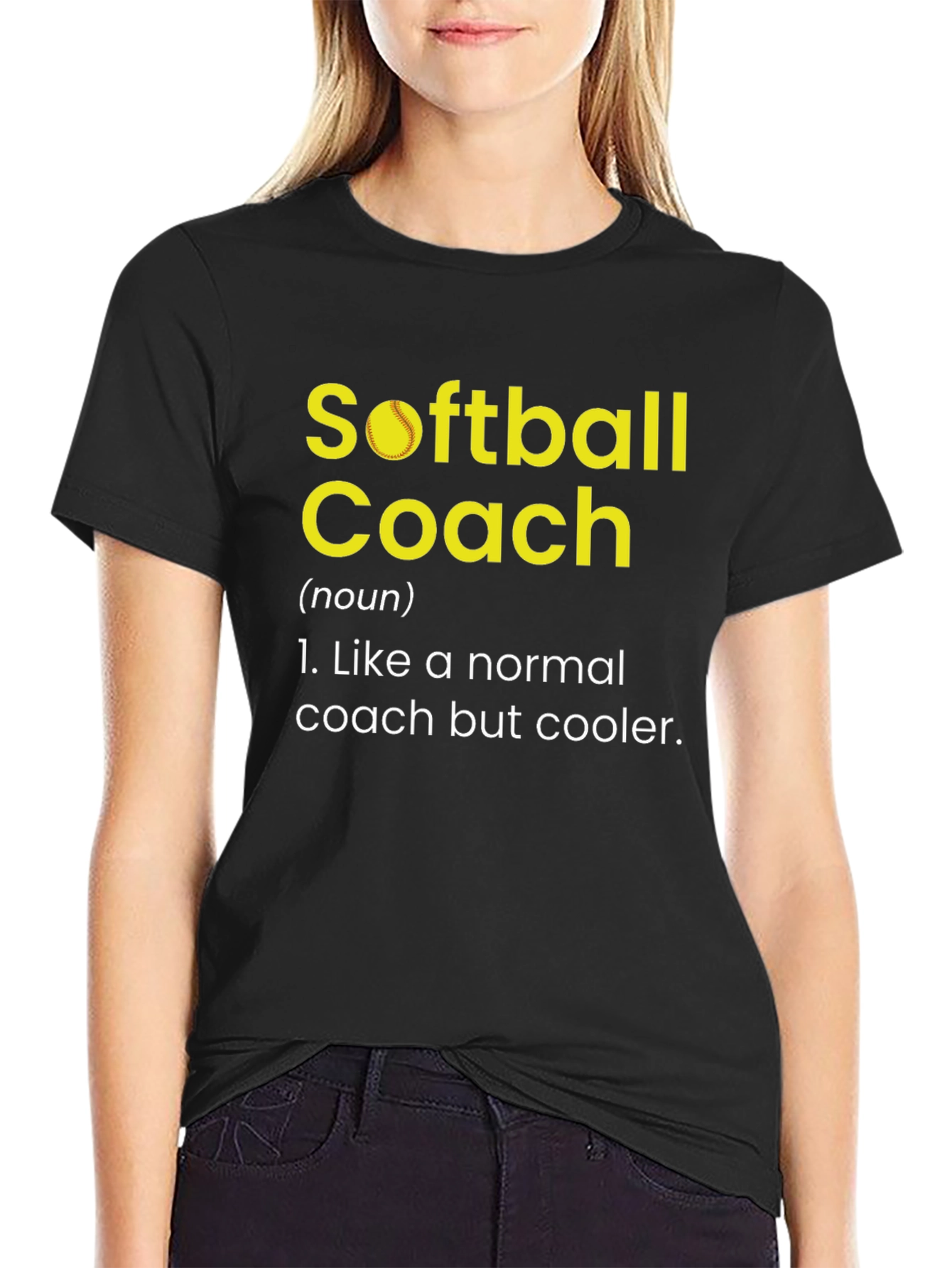 Softball Coach Definition Novelty Graphic Tee