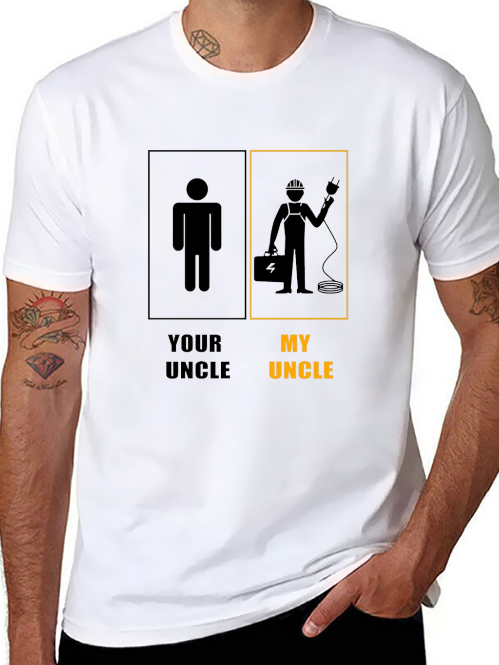 Funny Electrician Uncle T-Shirt