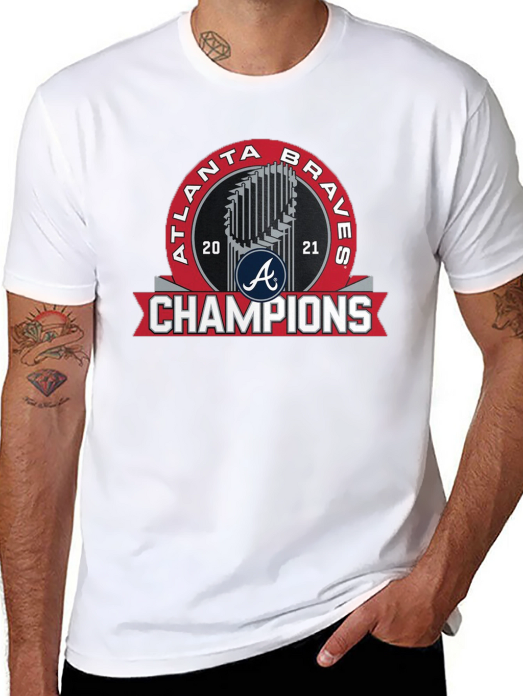 Atlanta Braves 2021 Champions Black T-Shirt