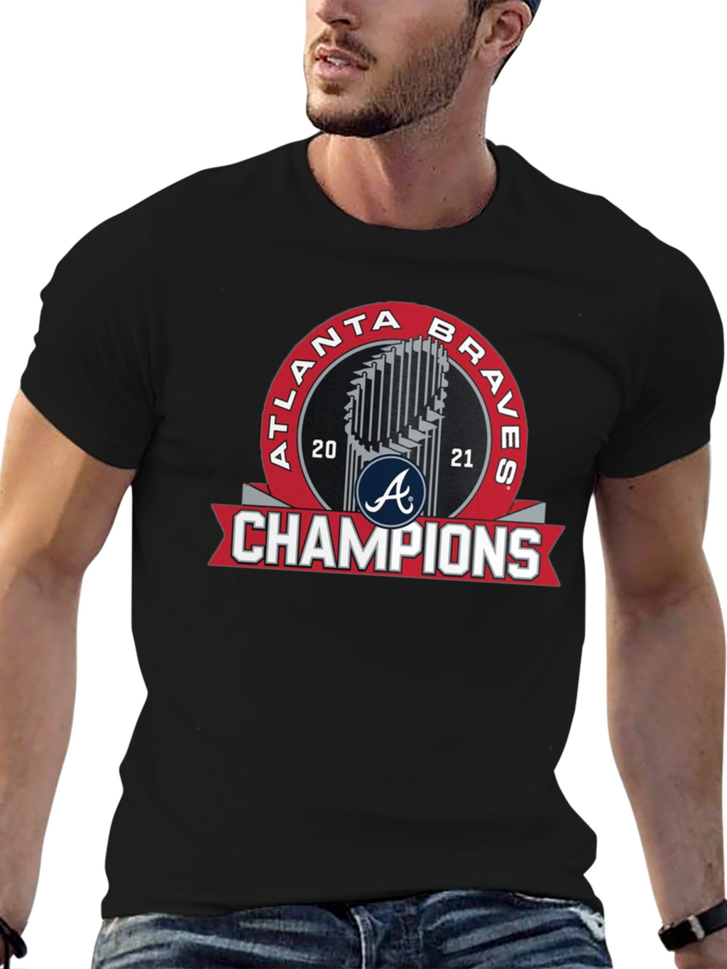 Atlanta Braves 2021 Champions Black T-Shirt