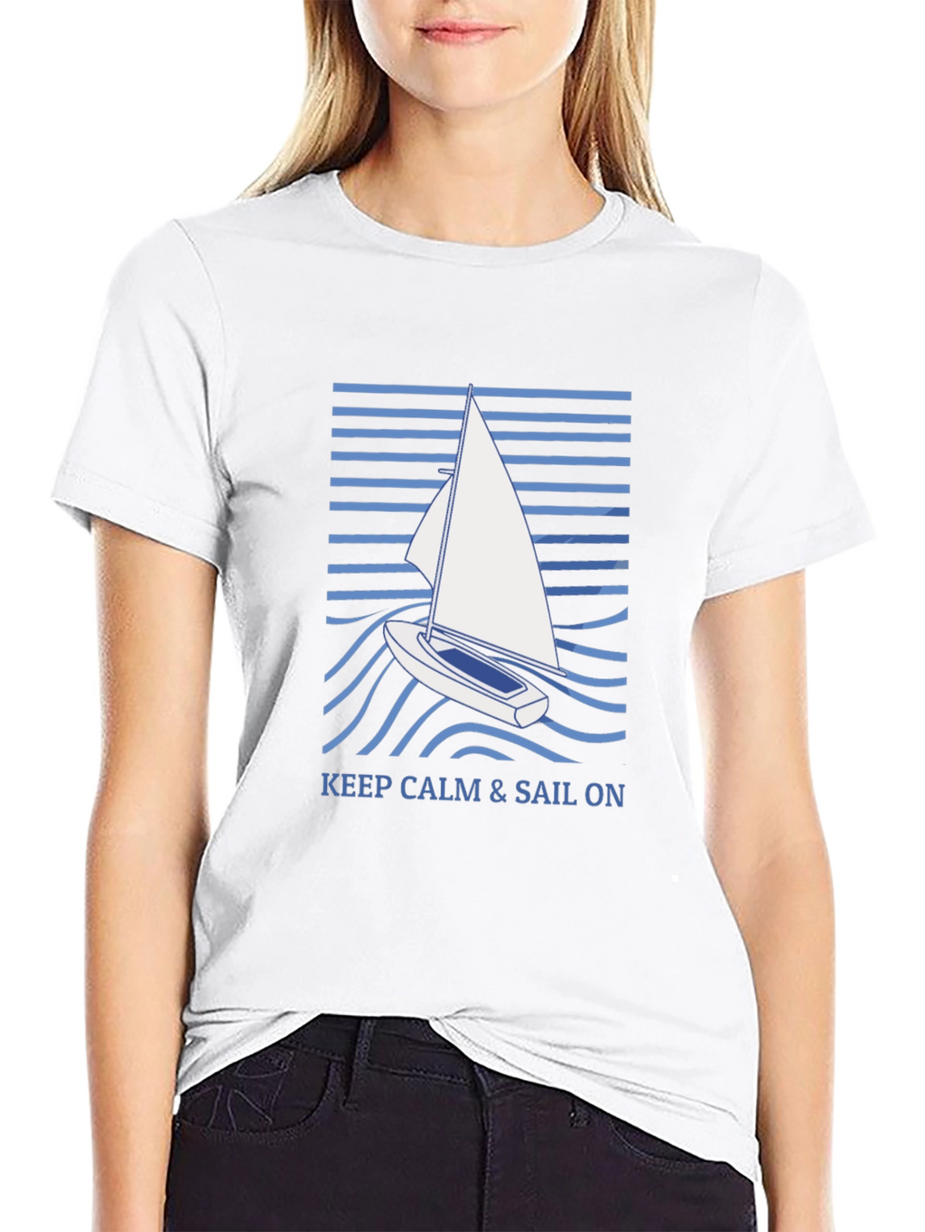 Keep Calm & Sail On Graphic T-Shirt