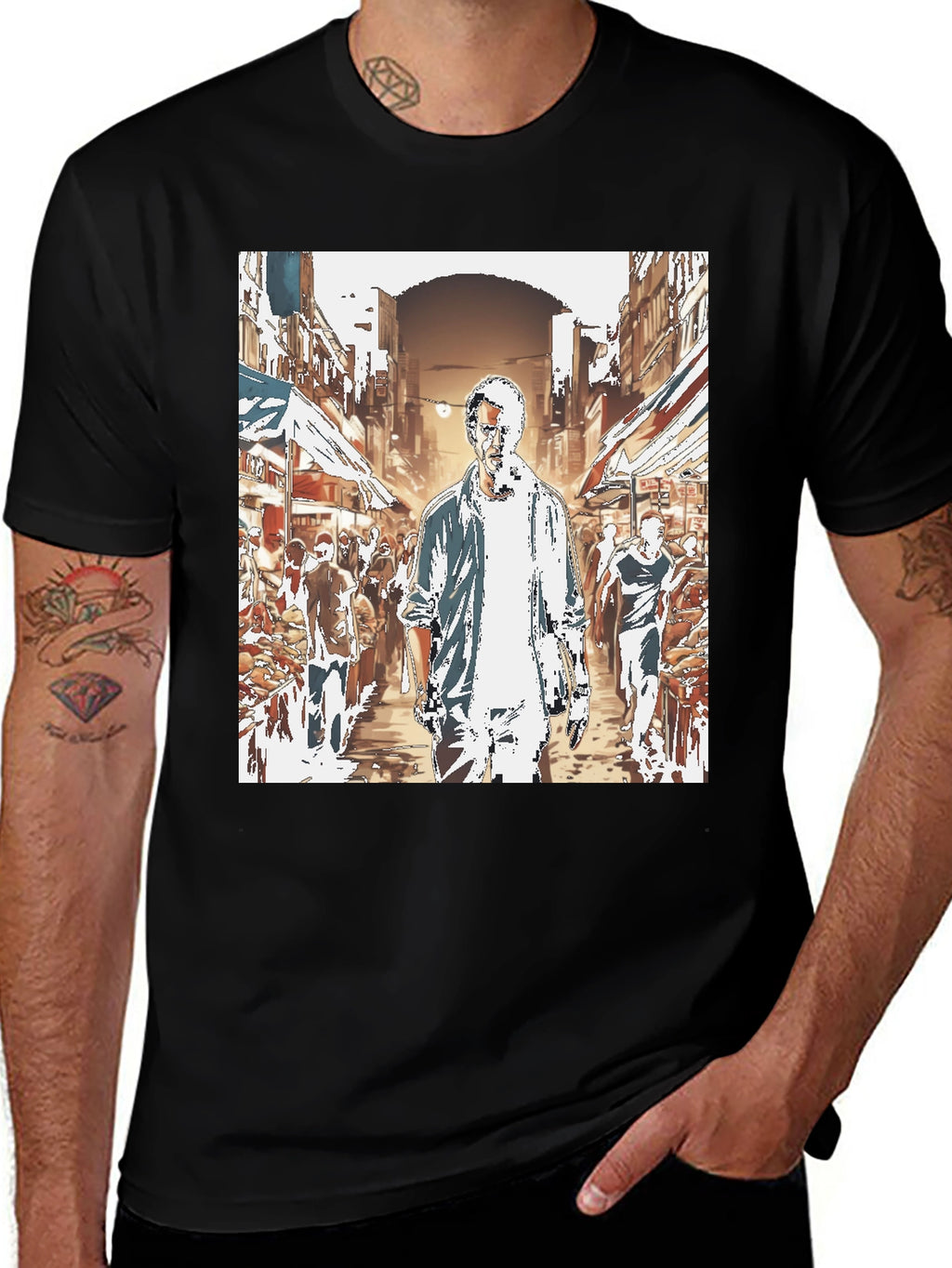 Urban Street Scene T-Shirt