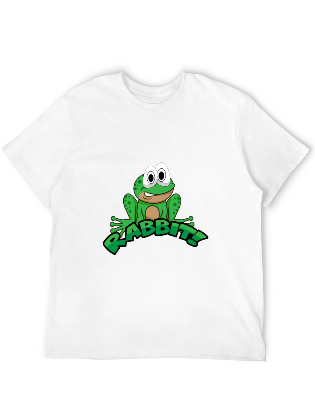 Frog RABBIT! Graphic Tee - Black Cotton T-Shirt