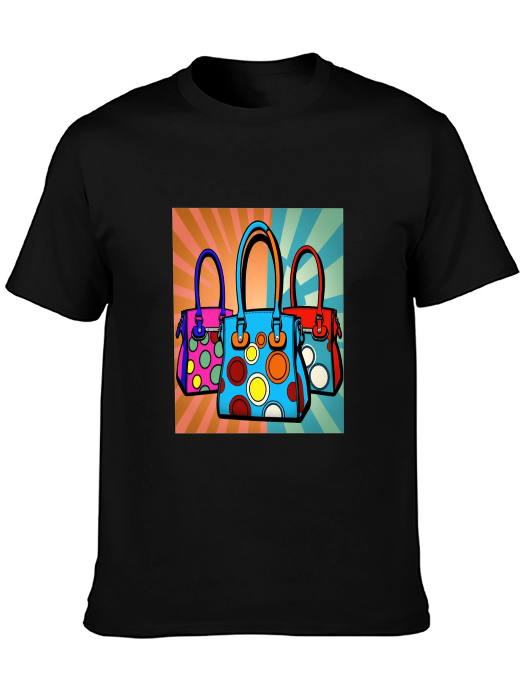 Pop Art Handbag Graphic Tee - Stylish & Unique