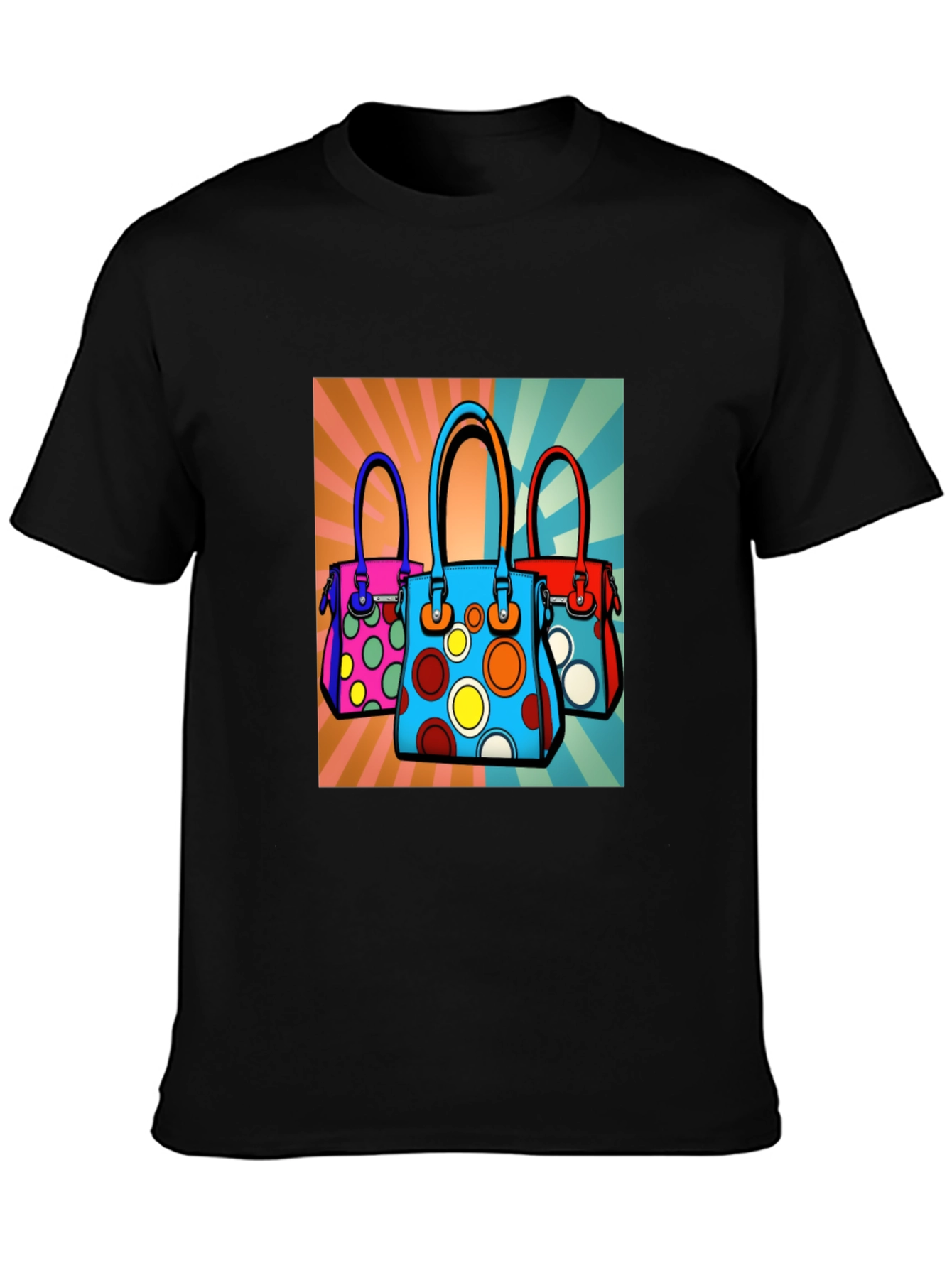 Pop Art Handbag Graphic Tee - Stylish & Unique