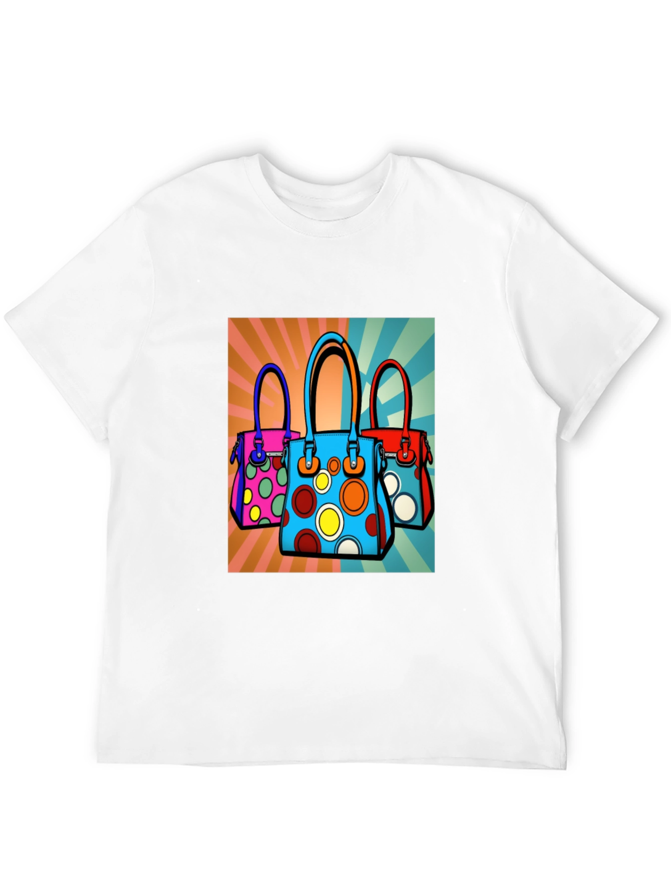 Pop Art Handbag Graphic Tee - Stylish & Unique