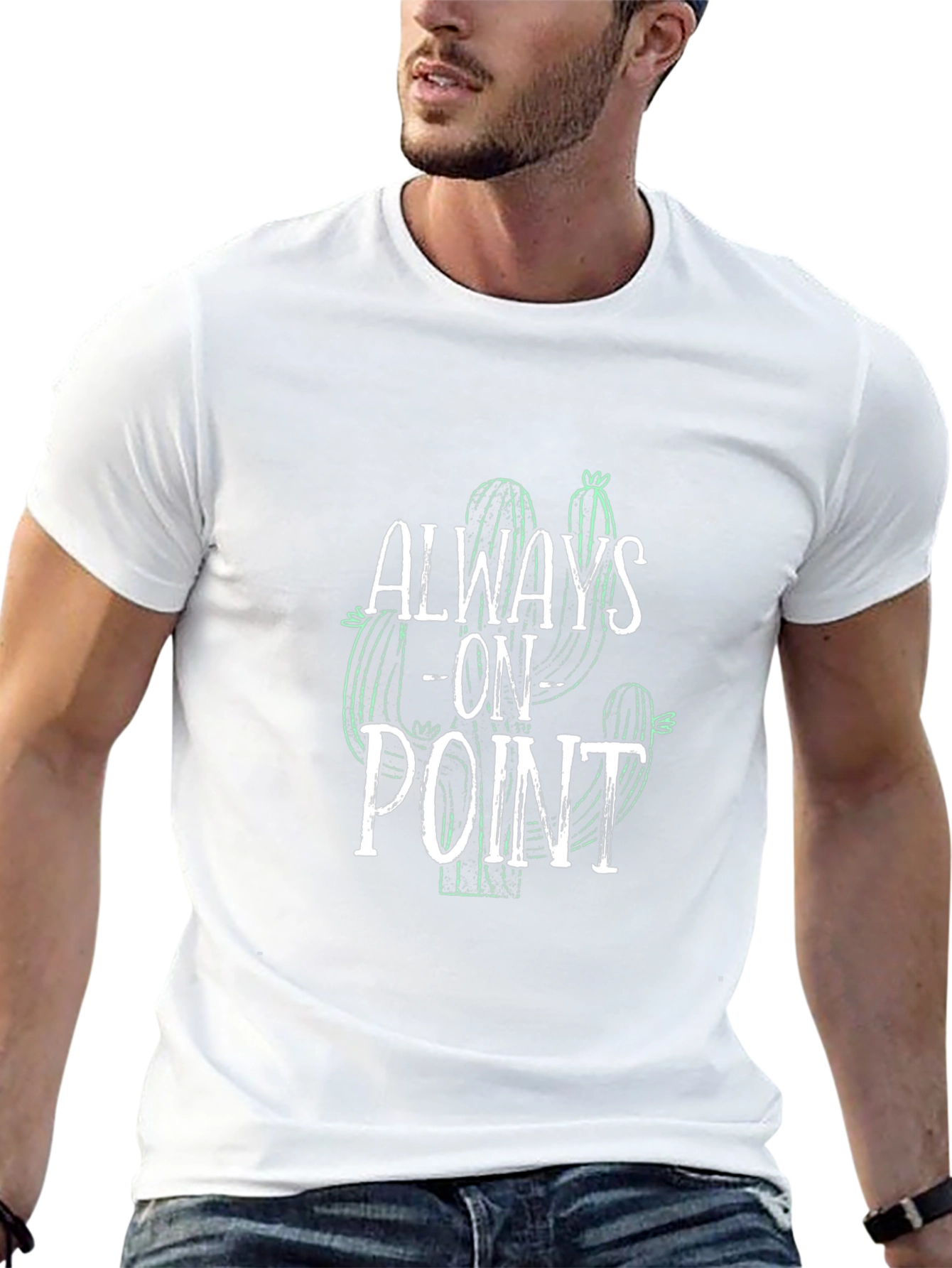 Always On Point Cactus Graphic Tee - Black