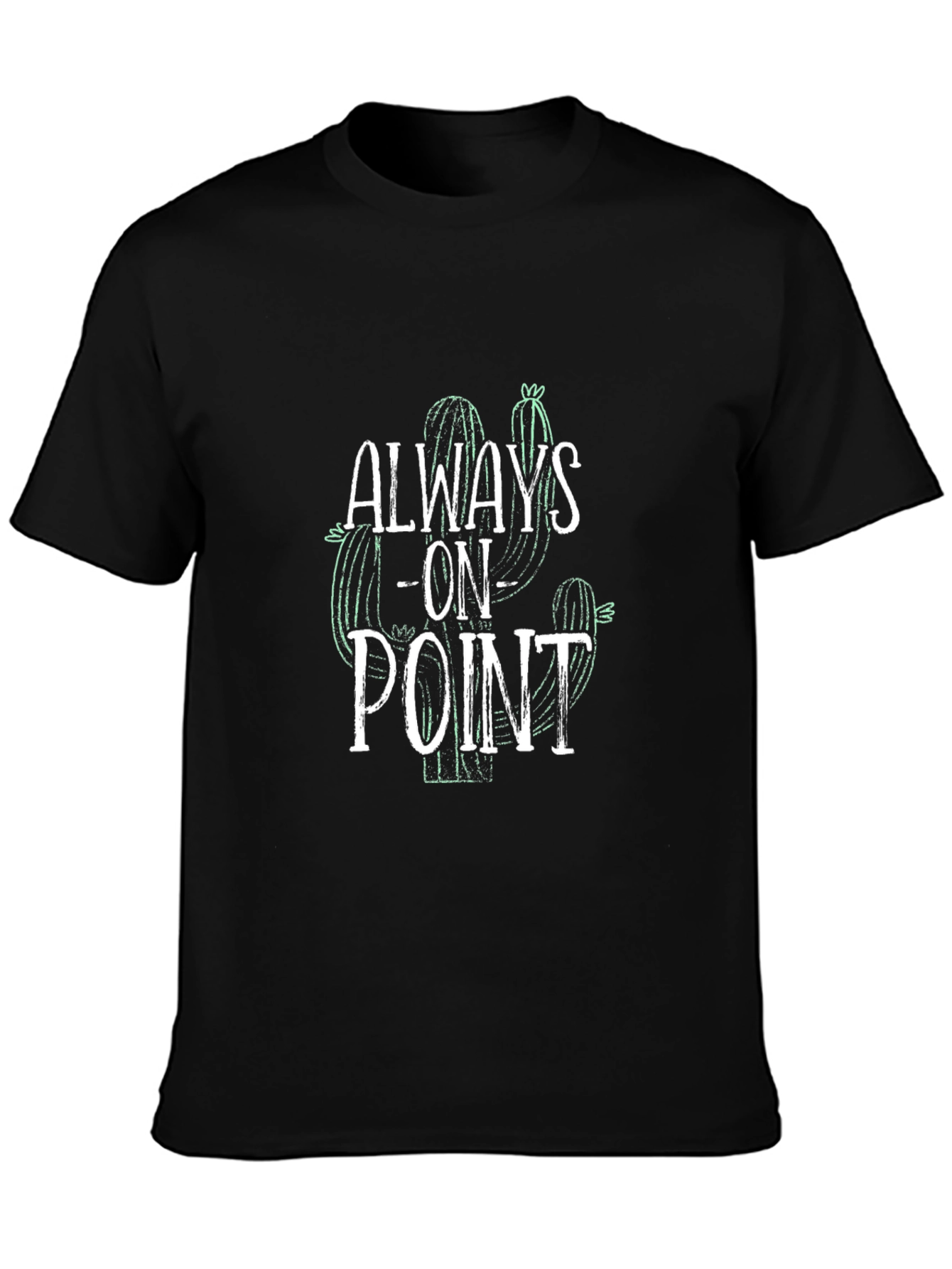 Always On Point Cactus Graphic Tee - Black