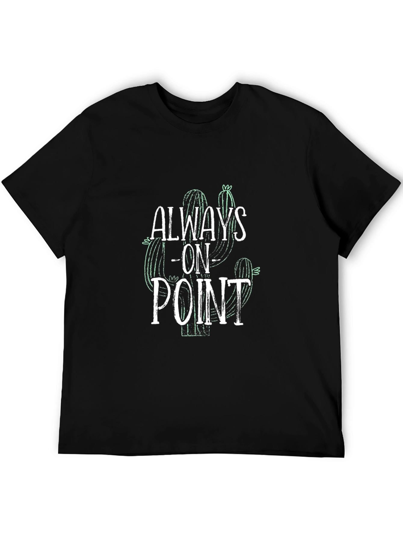 Always On Point Cactus Graphic Tee - Black