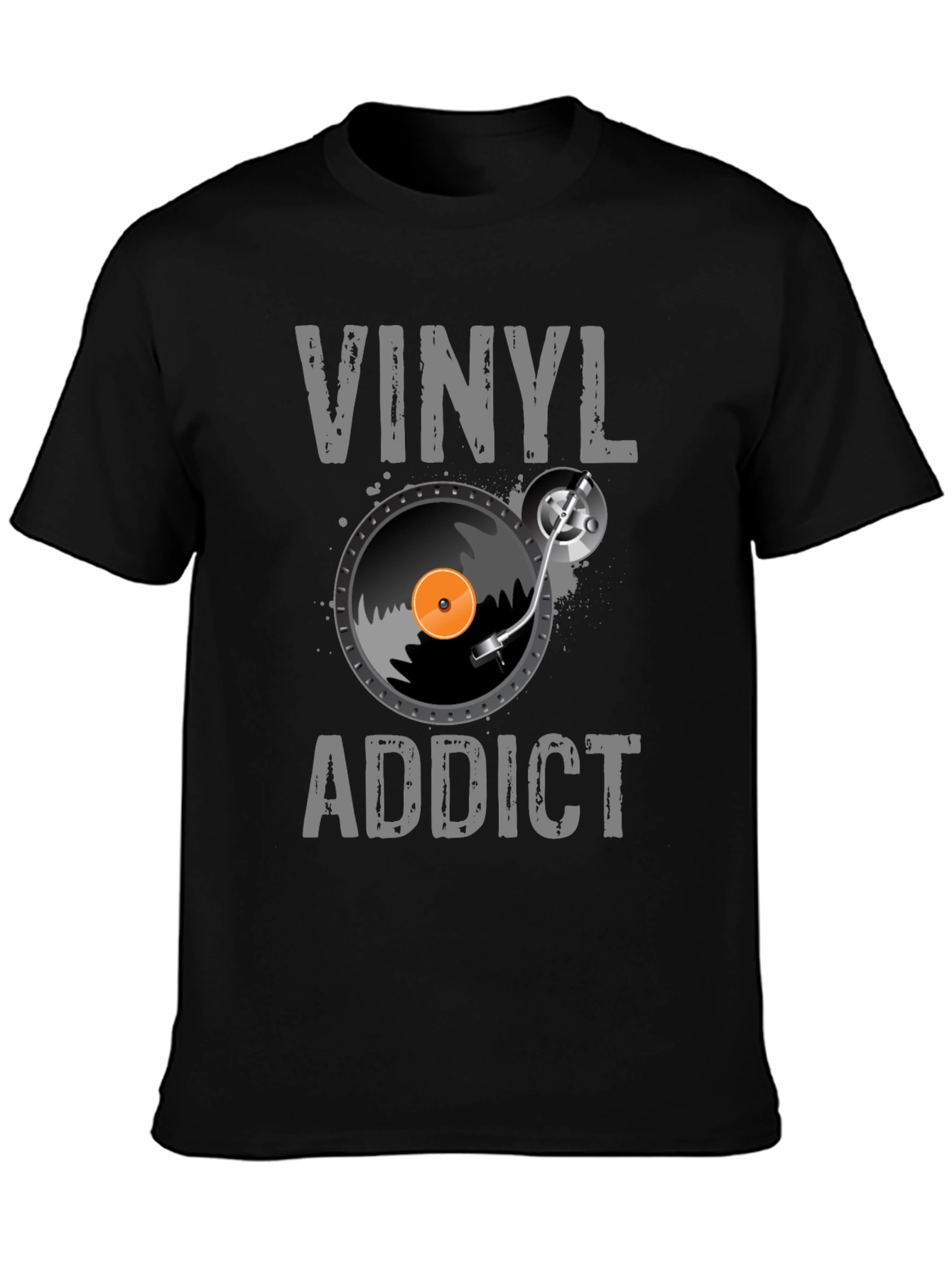 Vinyl Addict Graphic T-Shirt - Music Lover Tee