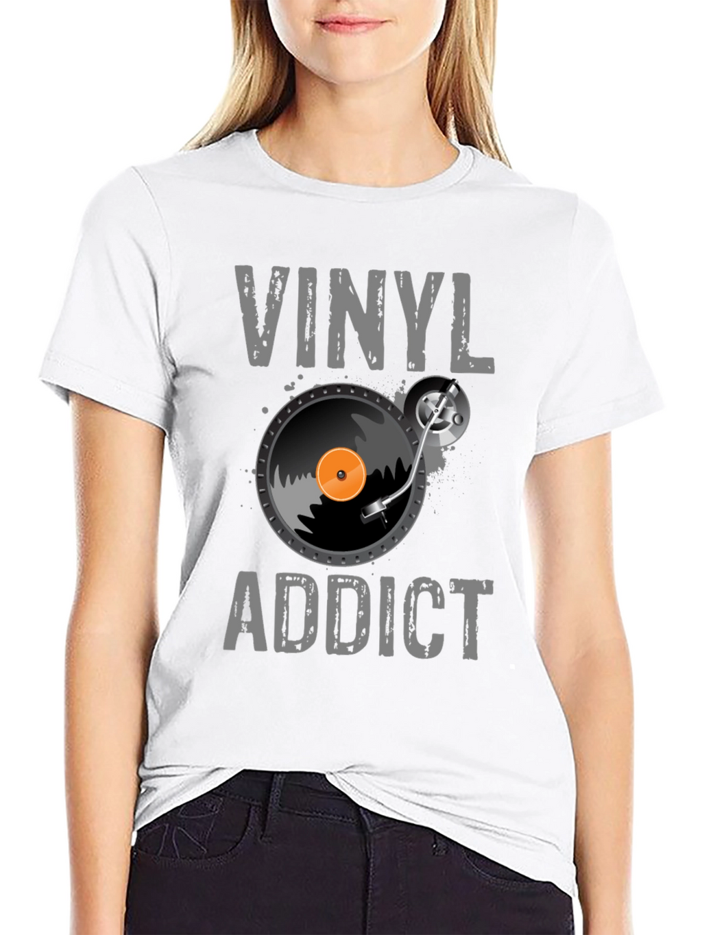 Vinyl Addict Graphic T-Shirt - Music Lover Tee