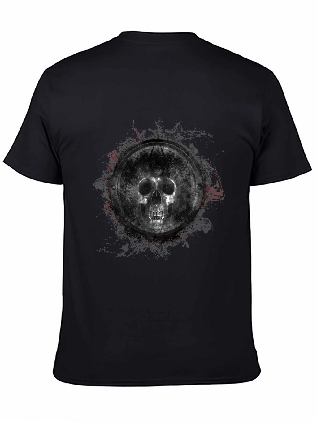 Skull Shield Graphic Black T-Shirt