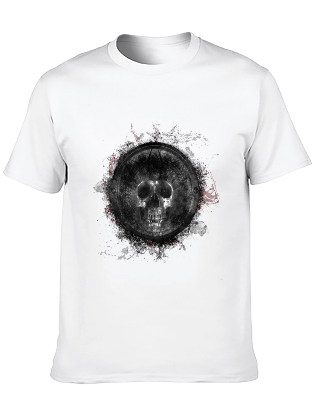 Skull Shield Graphic Black T-Shirt