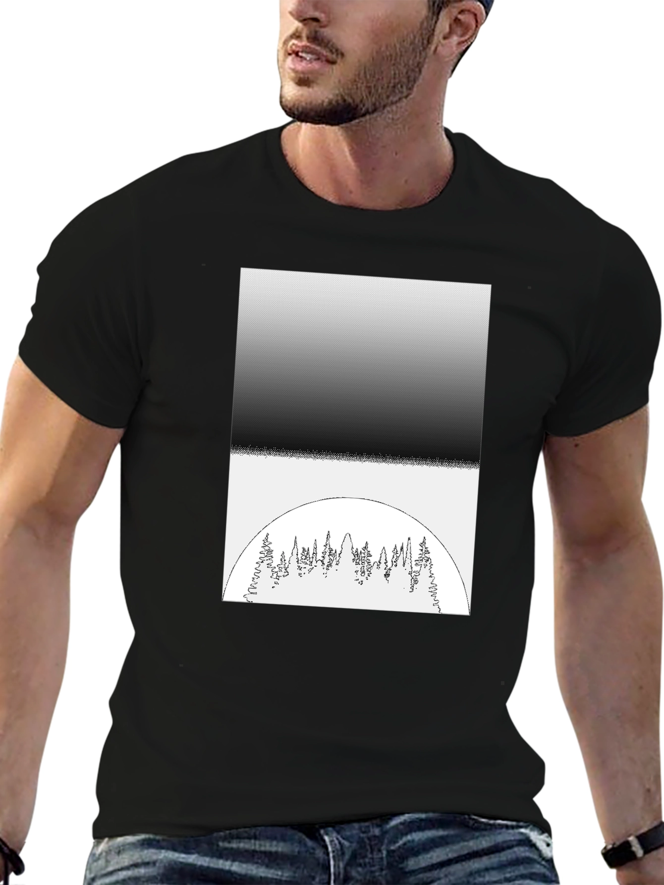 Monochrome Forest Graphic Tee