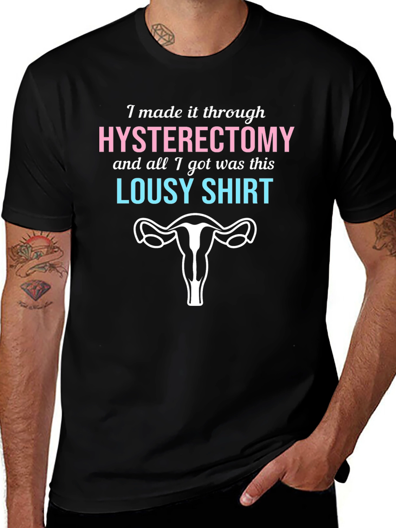 Hysterectomy Survivor T-Shirt - Lousy Shirt Uterus Humor