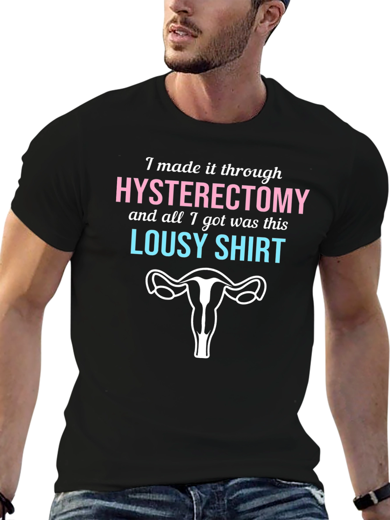 Hysterectomy Survivor T-Shirt - Lousy Shirt Uterus Humor