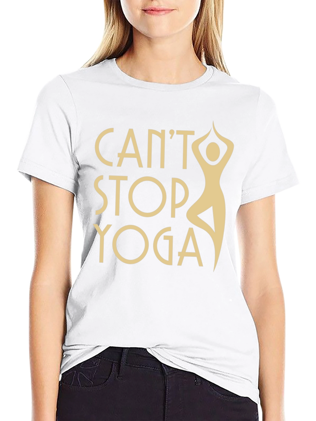 Cant Stop Yoga Black T-Shirt - Workout Apparel