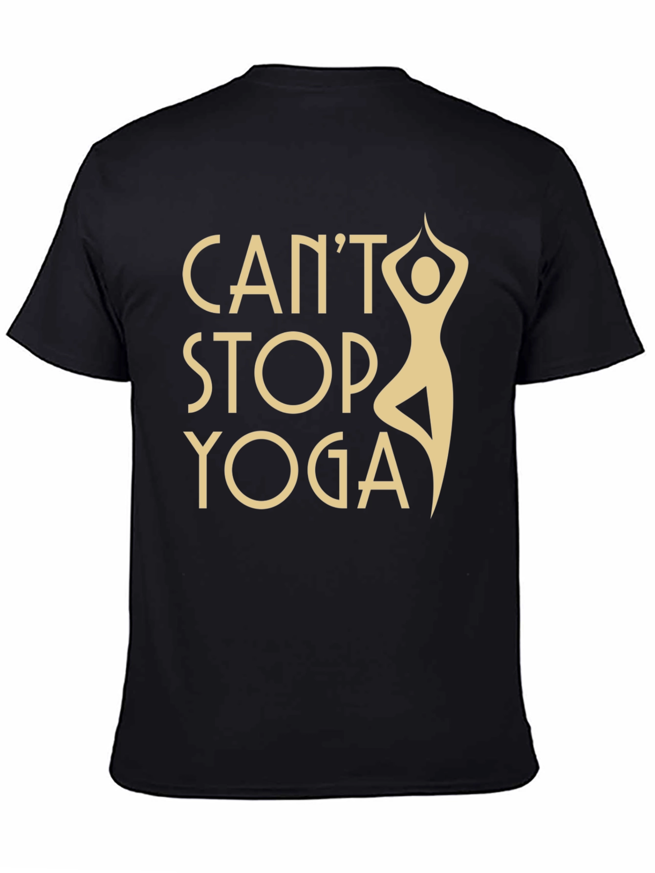 Cant Stop Yoga Black T-Shirt - Workout Apparel