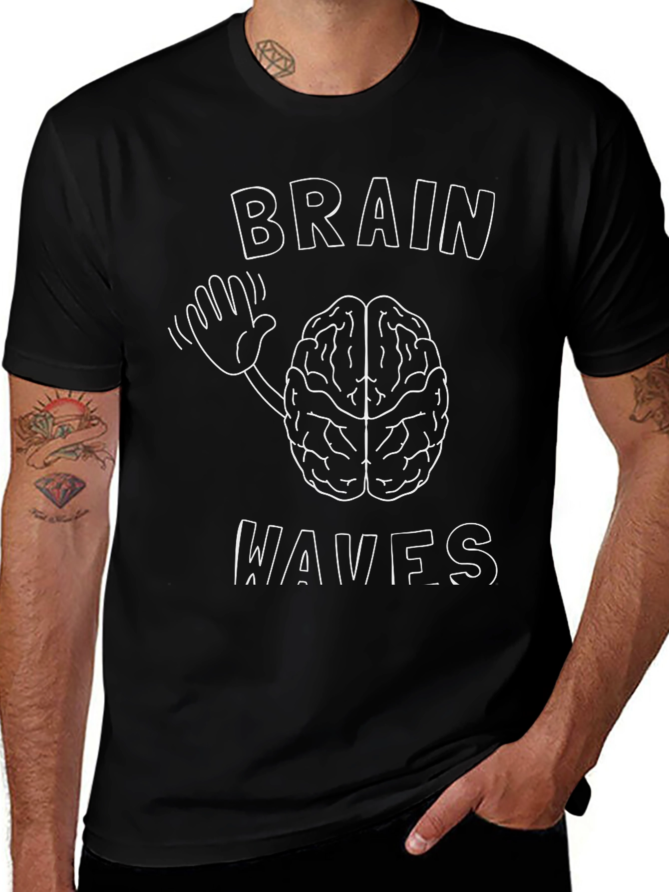 Brain Waves Graphic Tee - Unique Design