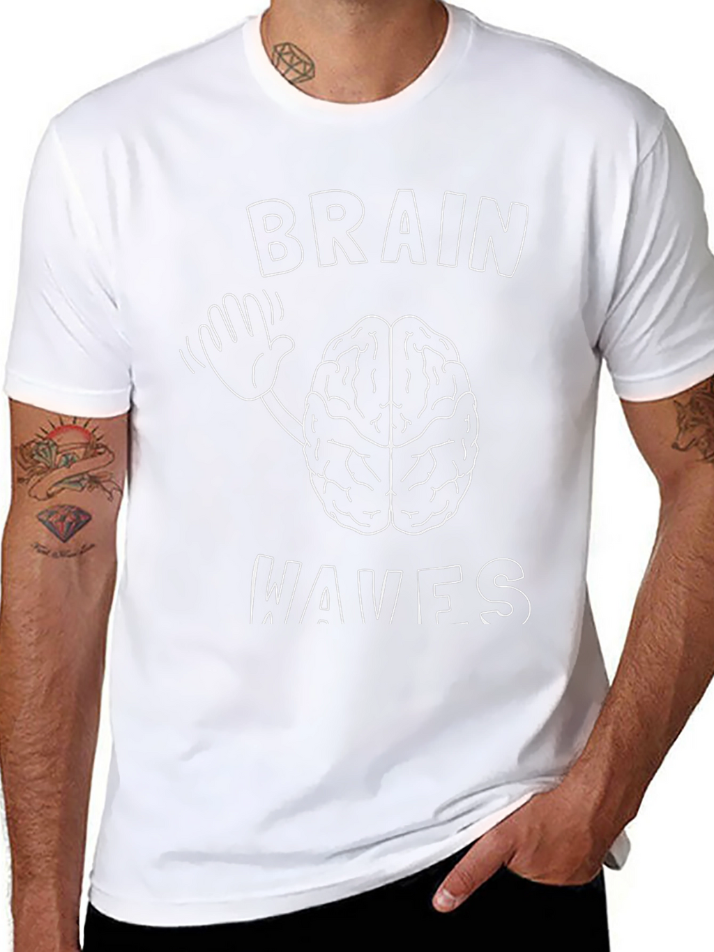 Brain Waves Graphic Tee - Unique Design