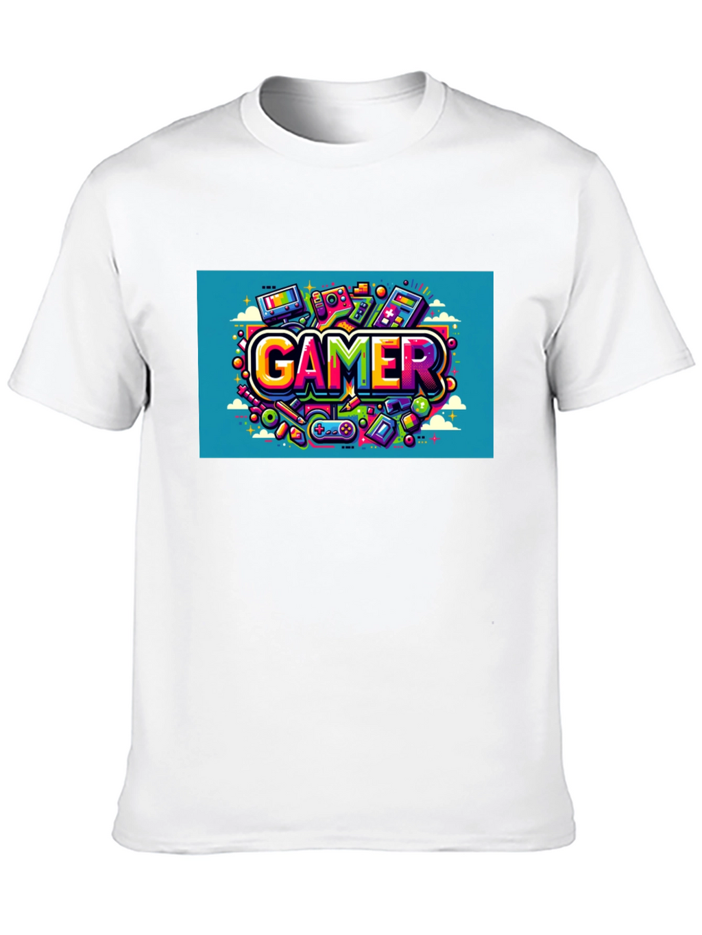 Gamer Graphic Tee - Black Cotton T-Shirt